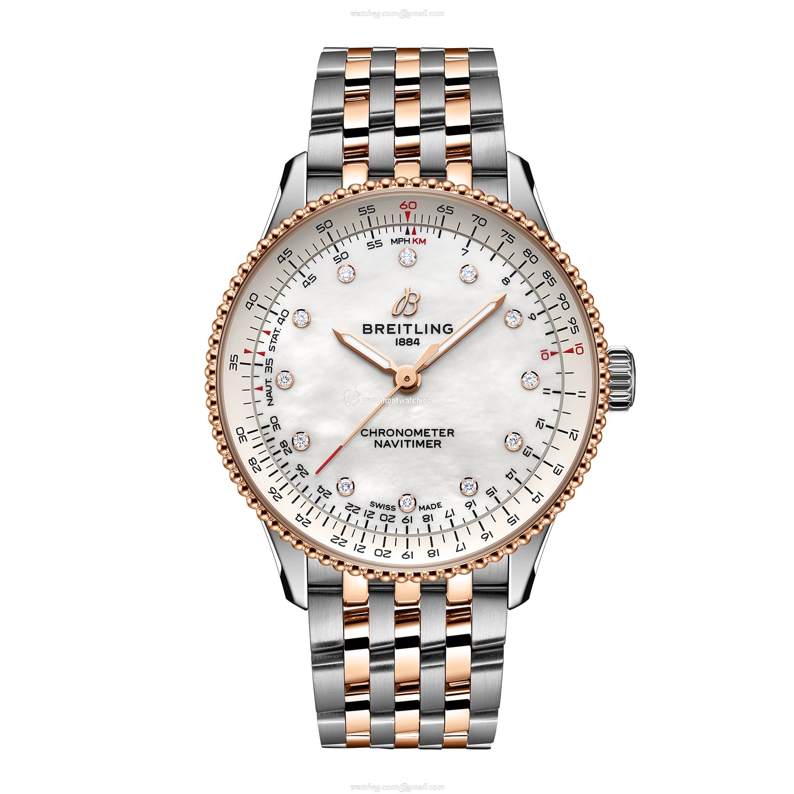 Breitling Navitimer U17327211A1U1 Stainless Steel & 18ct Rose Gold Automatic White replica watches