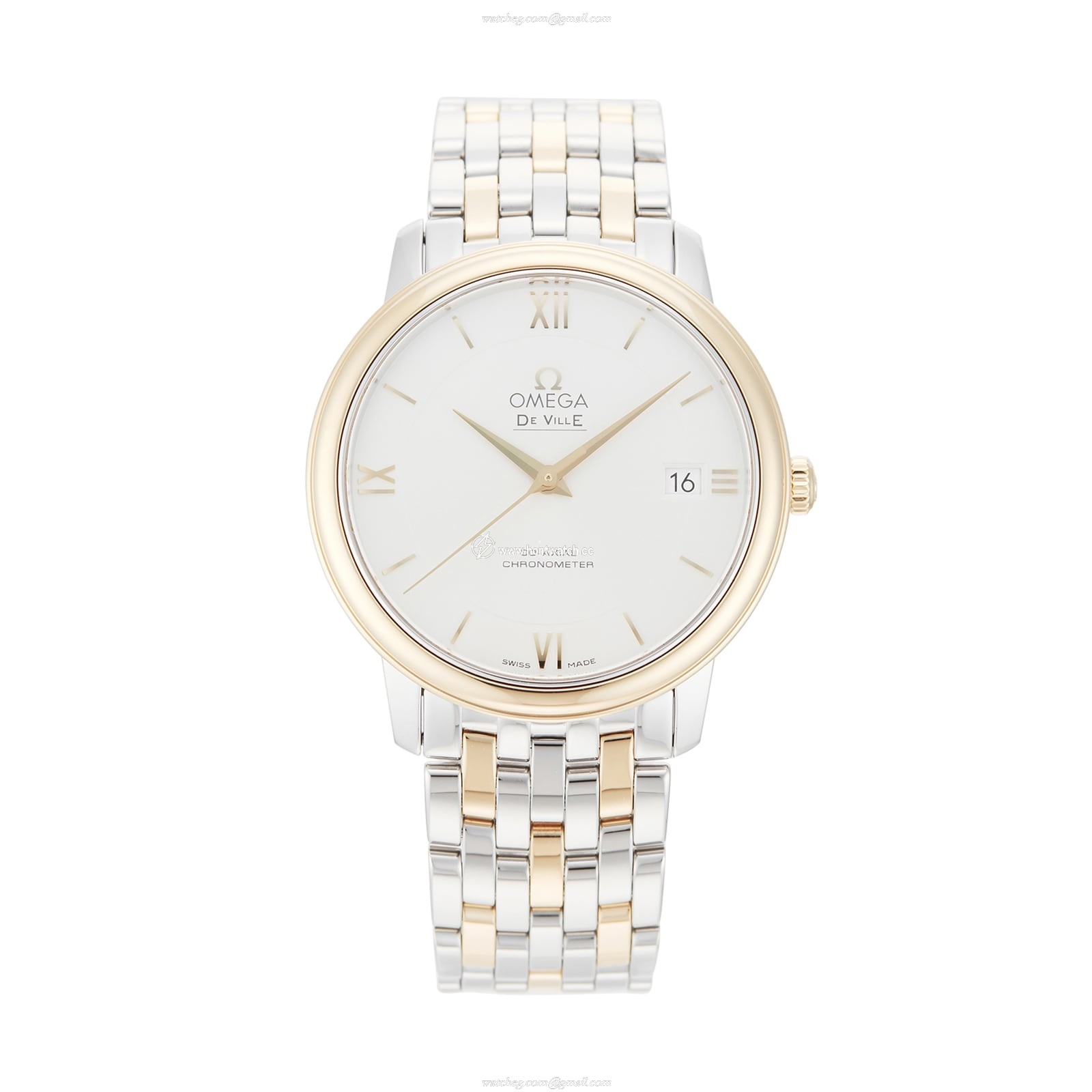 Omega De Ville 424.20.37.20.02.001 Stainless Steel and Yellow Gold Automatic Silver replica watches
