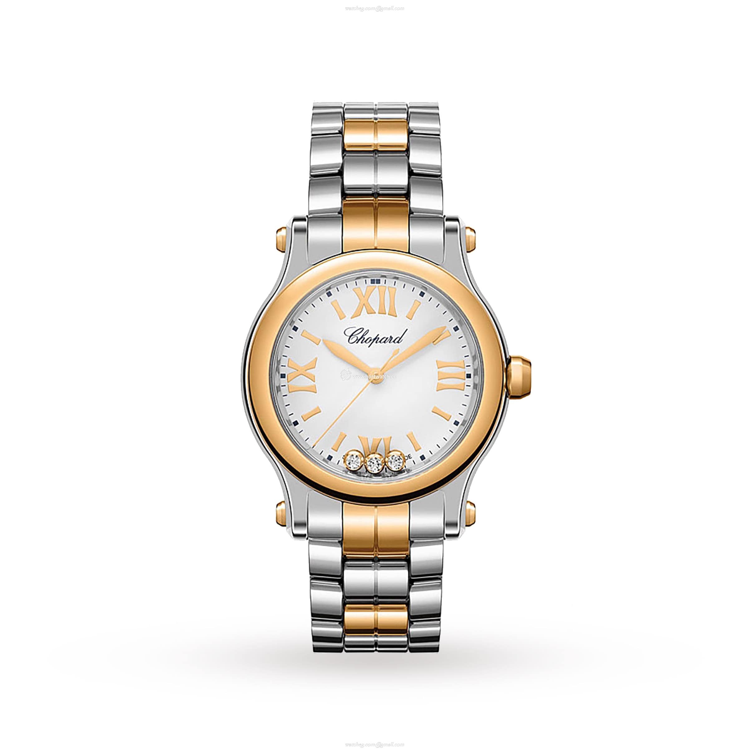 Chopard Happy Sport 278590-6002 Stainless Steel & 18ct Rose Gold Quartz White replica watches