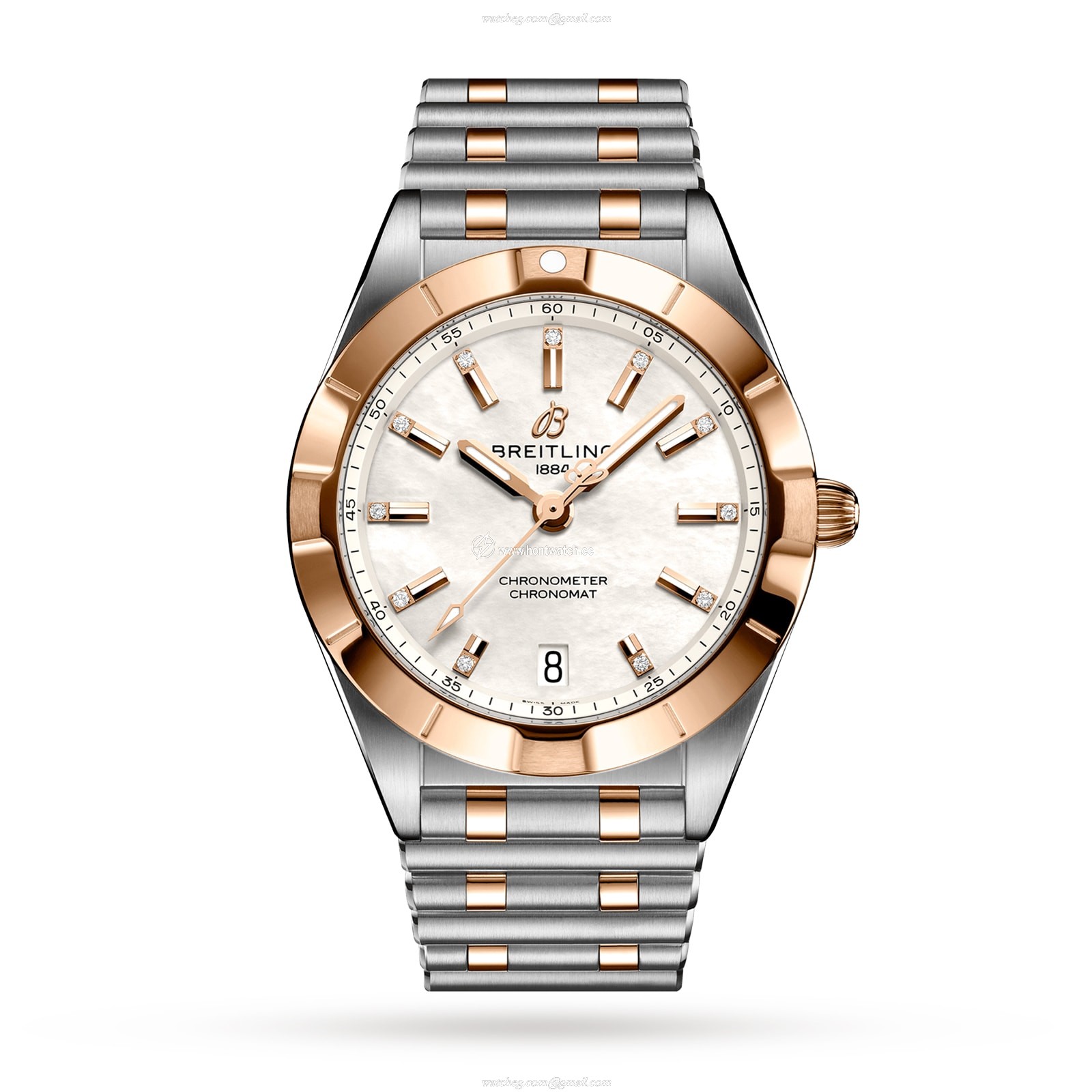 Breitling Chronomat U77310101A2U1 Stainless Steel & 18ct Rose Gold Quartz White replica watches