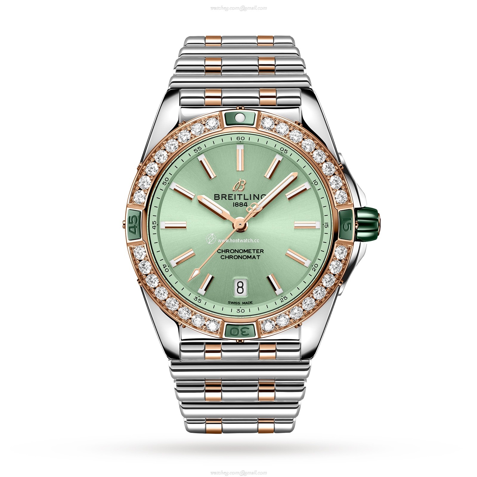 Breitling Chronomat U17356531L1U1 Stainless Steel & 18ct Rose Gold Automatic Green replica watches
