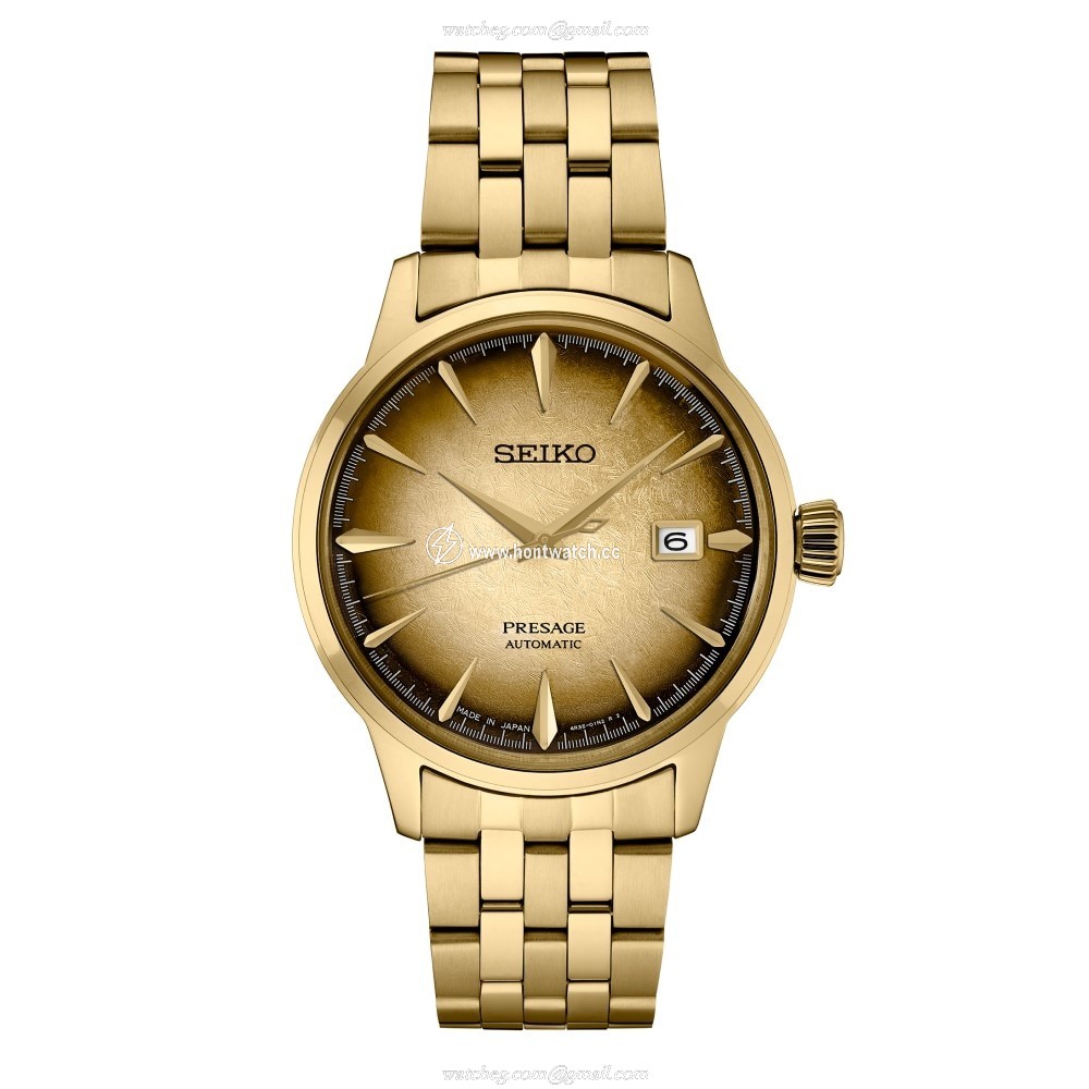 Seiko Seiko Presage SRPK48J1 Stainless Steel & PVD Yellow Gold Automatic Gold replica watches