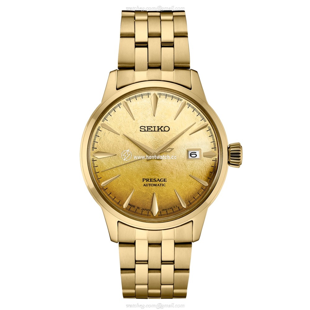 Seiko Seiko Presage SRPK46J1 Stainless Steel & PVD Yellow Gold Automatic Gold replica watches