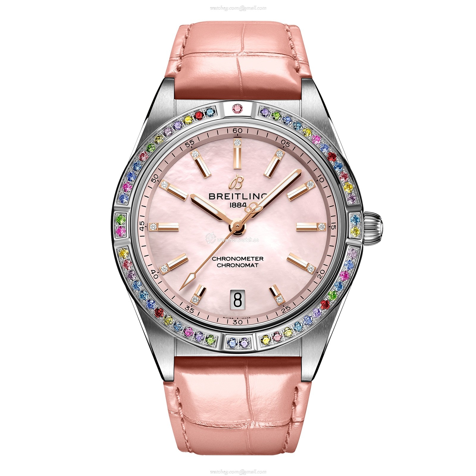 Breitling Chronomat G10380BB1K1P1 Stainless Steel & 18ct White Gold Automatic Pink replica watches
