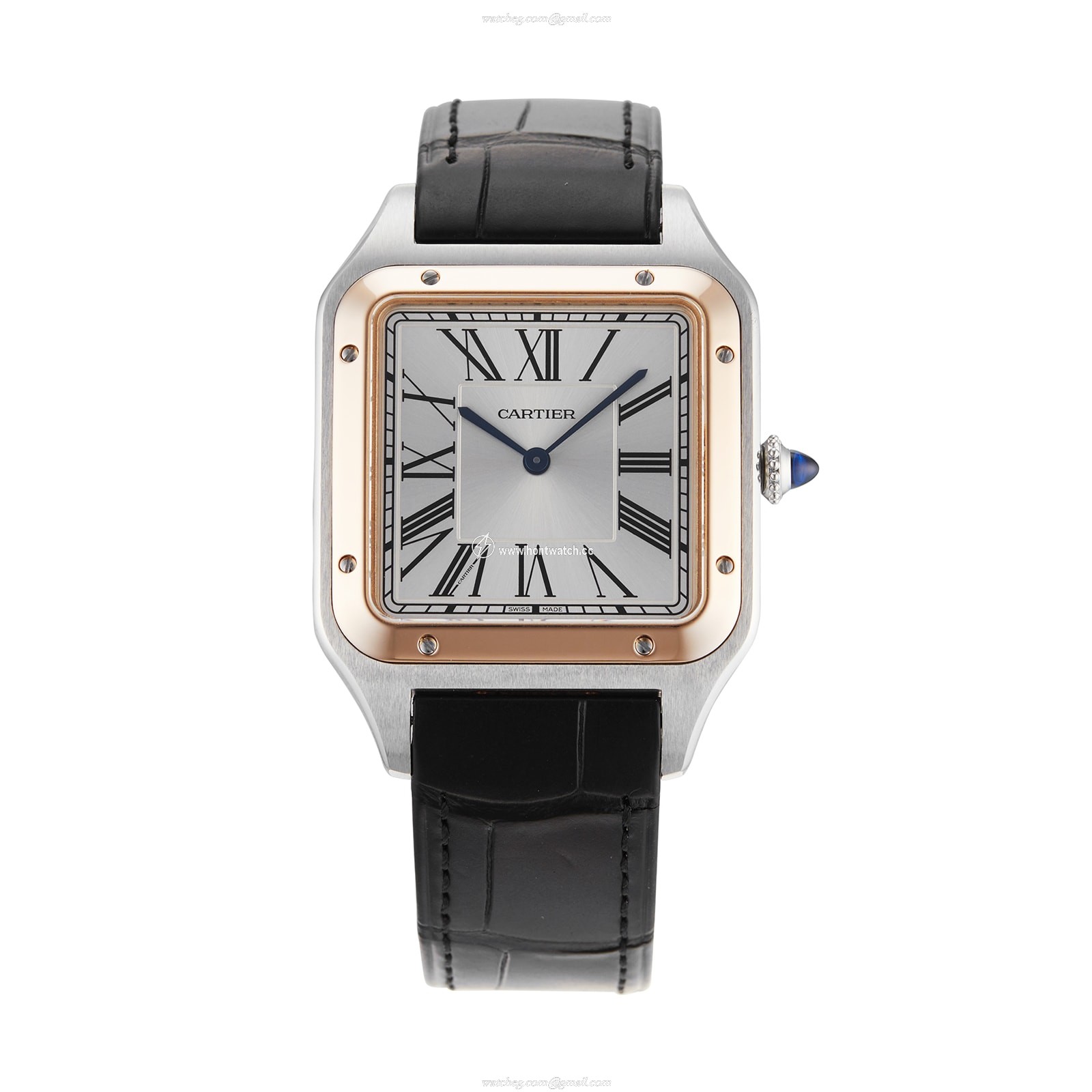 Cartier Santos W2SA0017 Stainless Steel and Rose Gold Manual Winding Silver replica watches