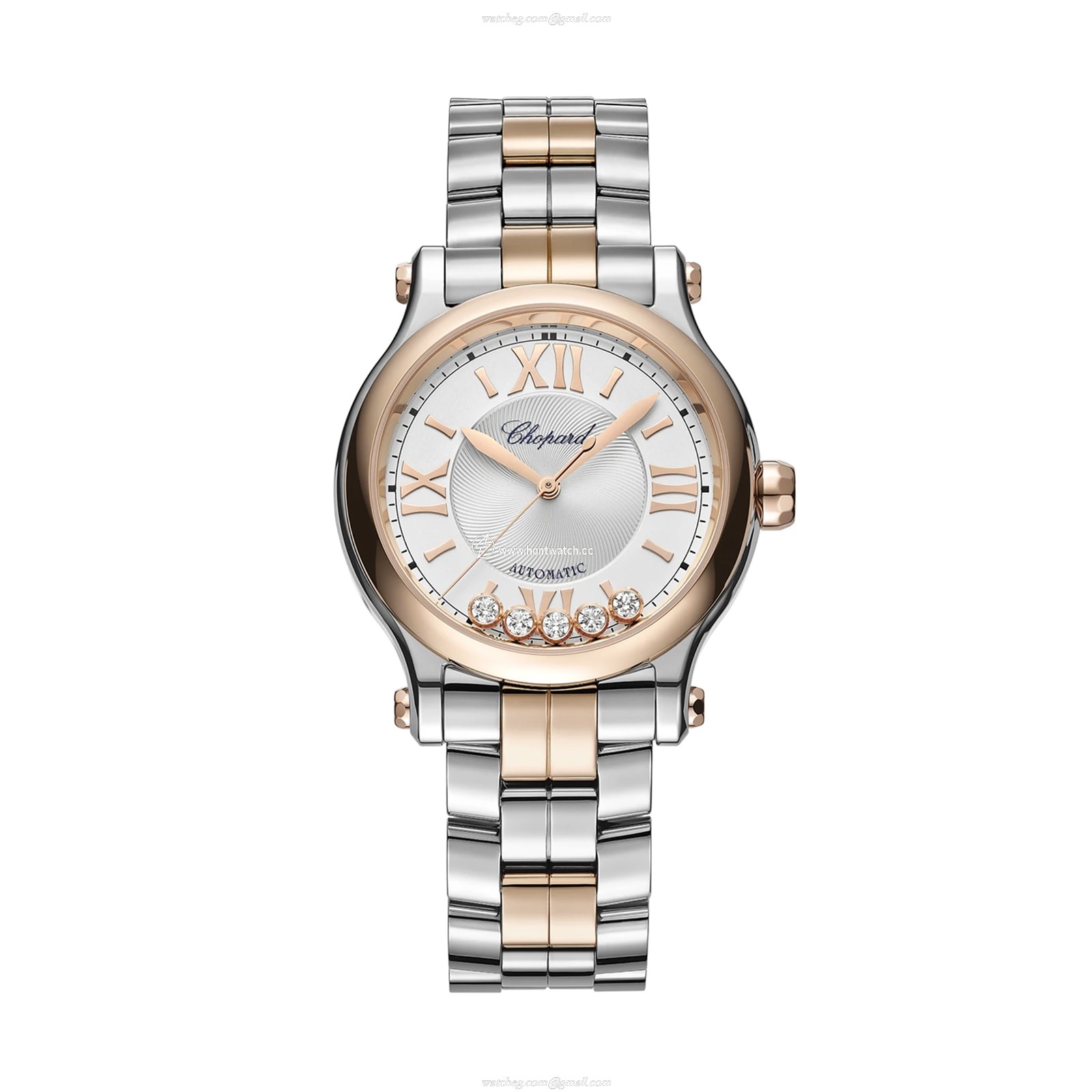 Chopard Happy Sport 278608-6002 Stainless Steel & 18ct Rose Gold Automatic Grey replica watches