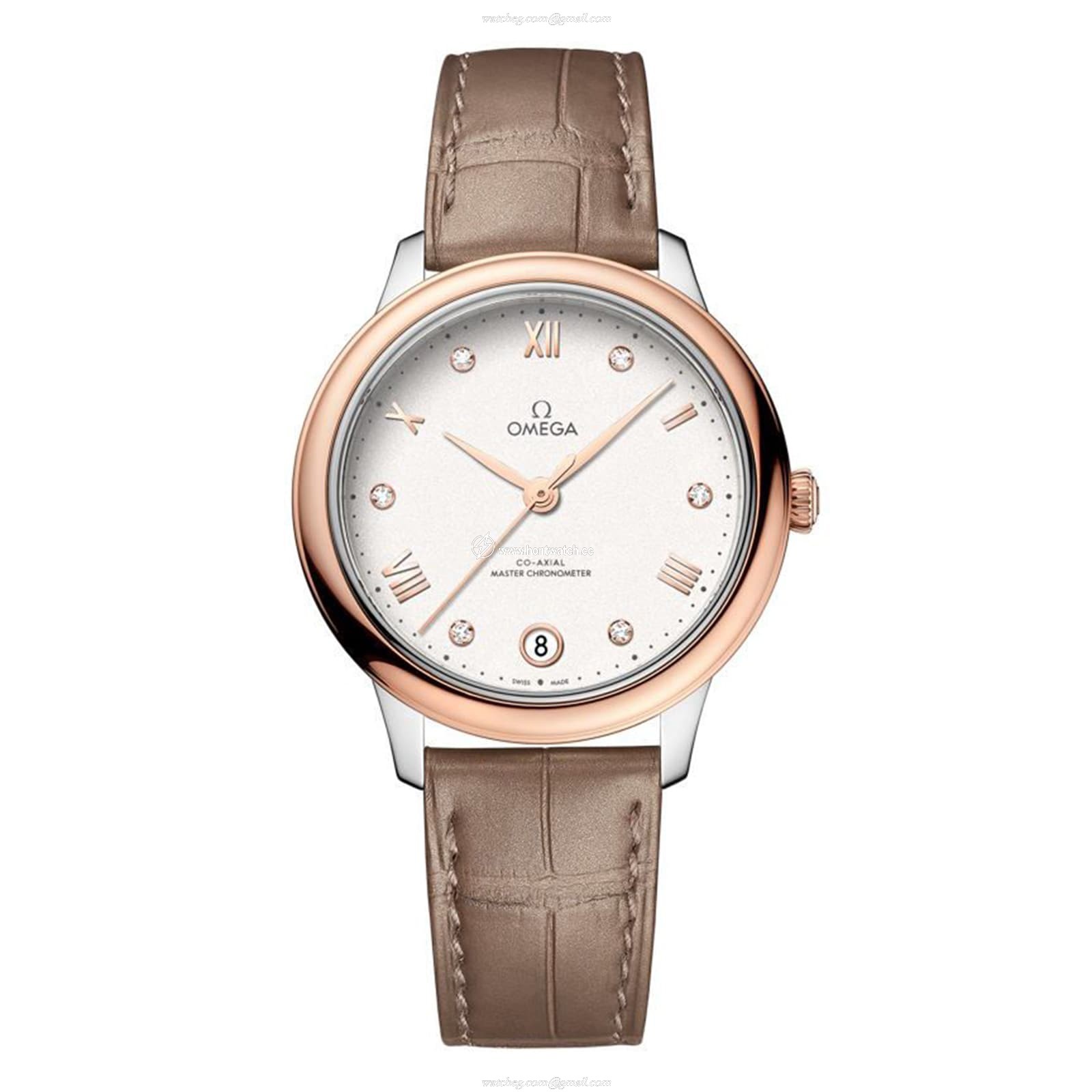 Omega De Ville Prestige O43423342052001 Stainless Steel & 18ct Rose Gold Automatic Silver replica watches