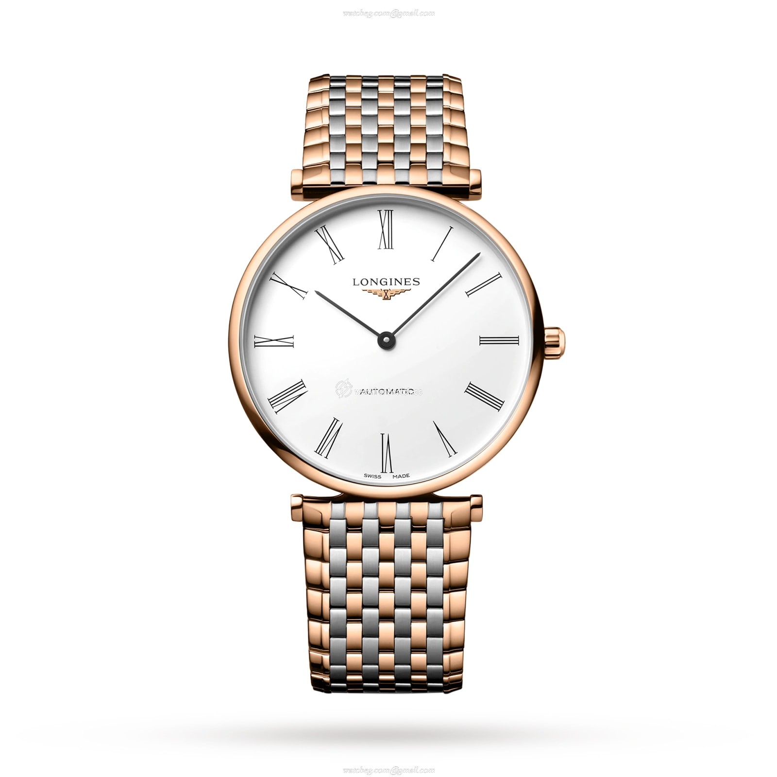 Longines La Grande Classique L49181917 Stainless Steel & PVD Rose Gold Automatic White replica watches