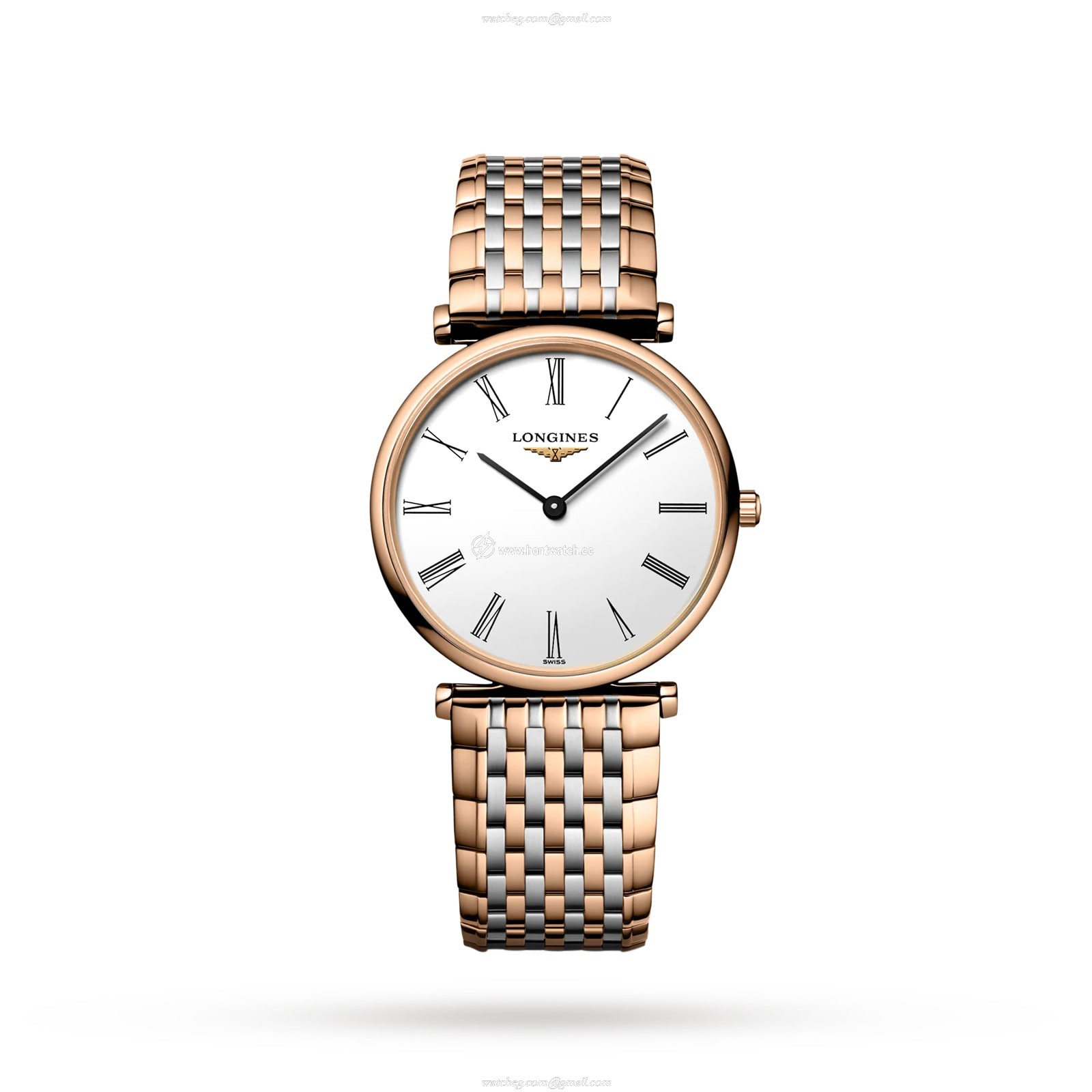 Longines La Grande Classique L45121917 Stainless Steel & PVD Rose Gold Quartz White replica watches