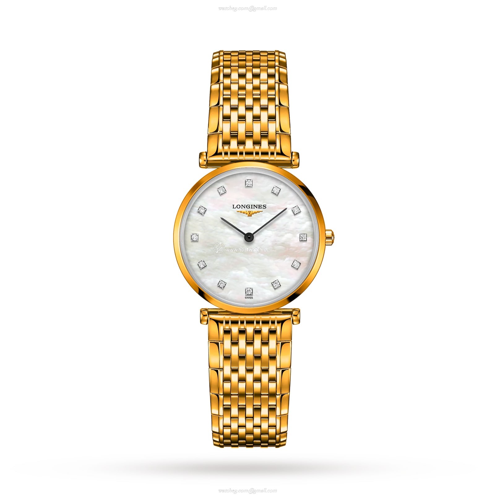 Longines La Grande Classique L45122878 Stainless Steel & PVD Yellow Gold Quartz Mother of Pearl replica watches