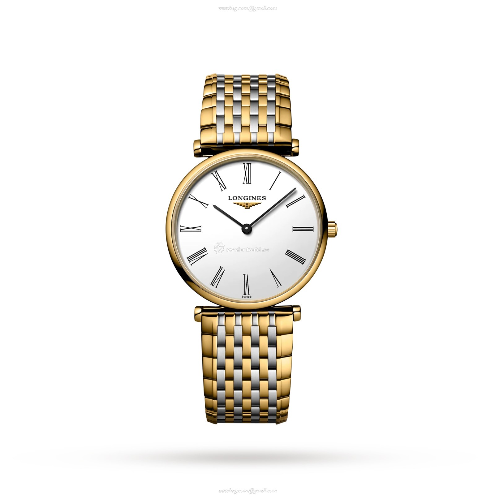 Longines La Grande Classique L45122117 Stainless Steel & PVD Yellow Gold Quartz White replica watches