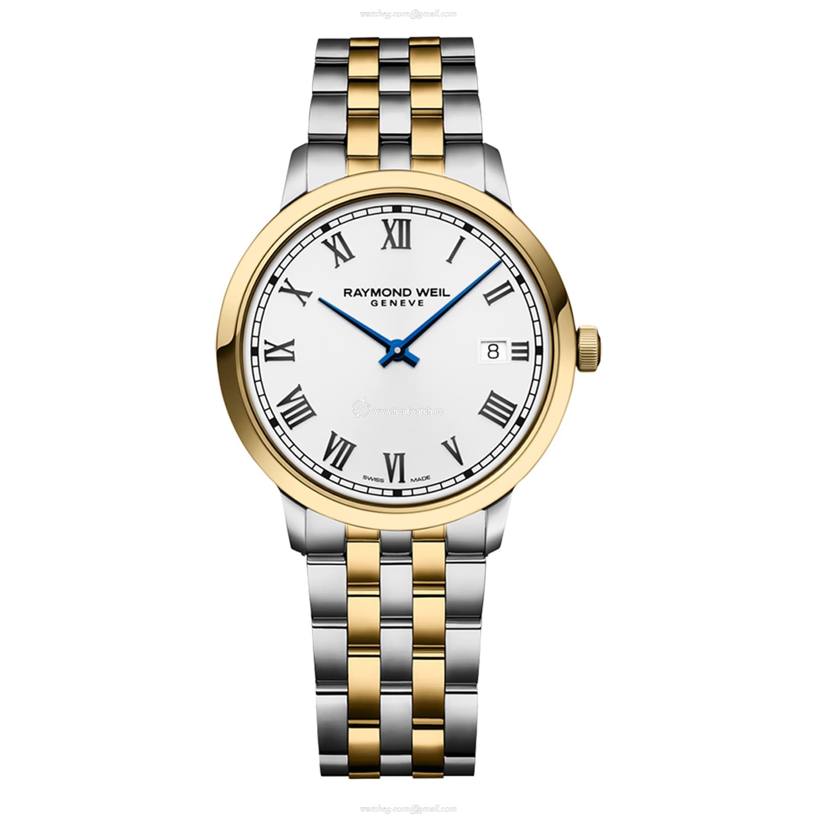Raymond Weil Toccata 5485-STP-00359 Stainless Steel & Yellow Gold PVD Quartz White replica watches