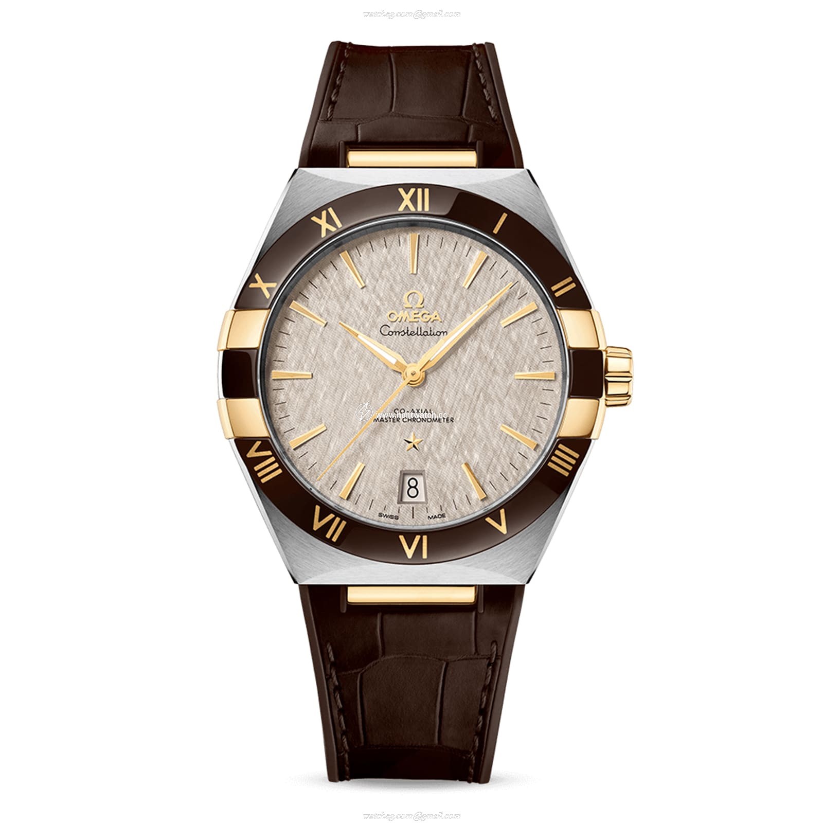 Omega Constellation O13123412106002 Stainless Steel & 18ct Yellow Gold Automatic Grey replica watches