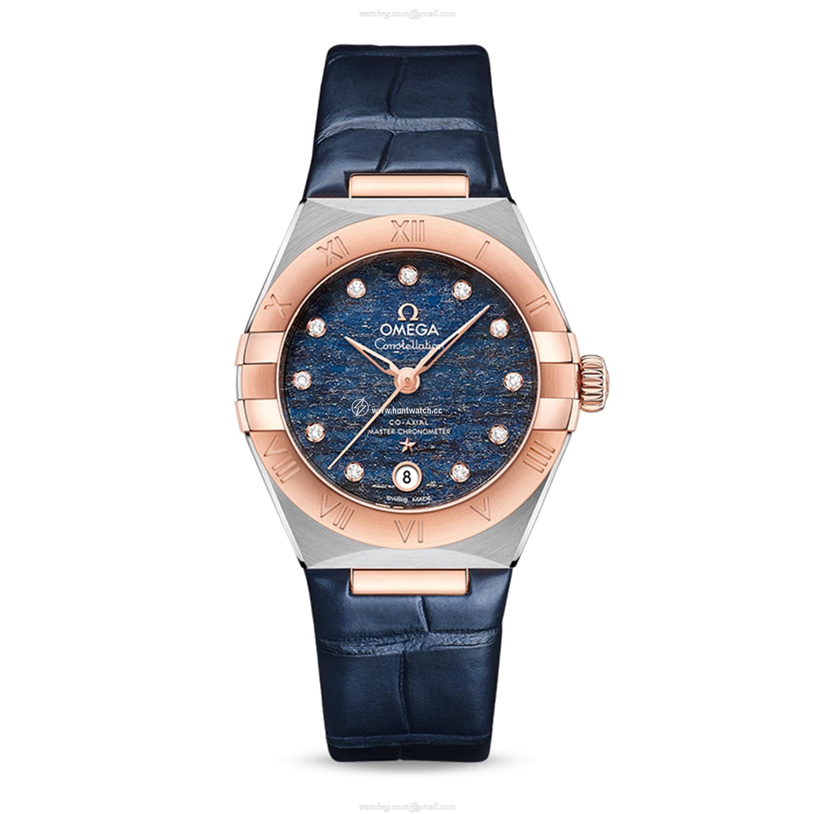 Omega Constellation O13123292099003 Stainless Steel & 18ct Rose Gold Automatic Blue replica watches