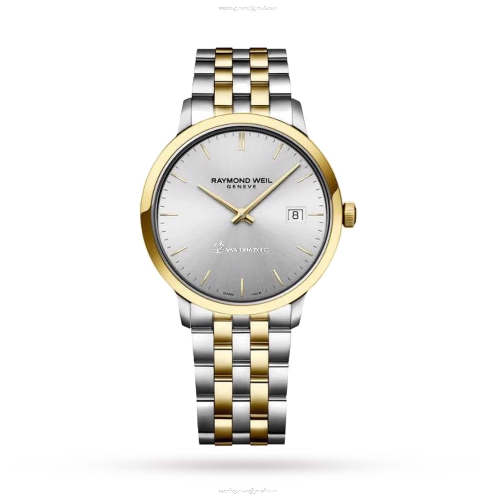 Raymond Weil Toccata 5485-STP-65001 Stainless Steel & PVD Yellow Gold Quartz Silver replica watches