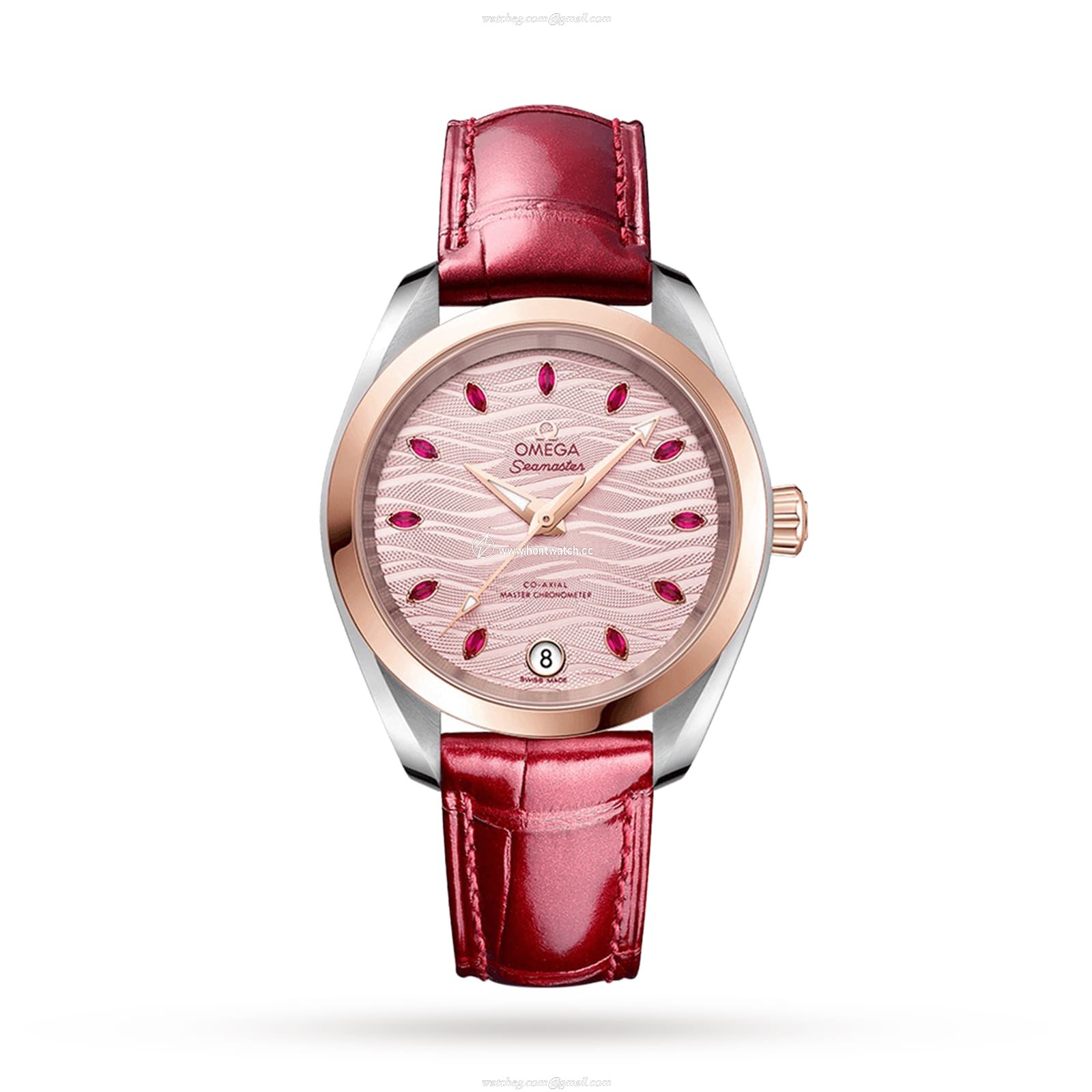 Omega Seamaster Aqua Terra O22023342060001 Stainless Steel & Sedna Gold Automatic Red replica watches