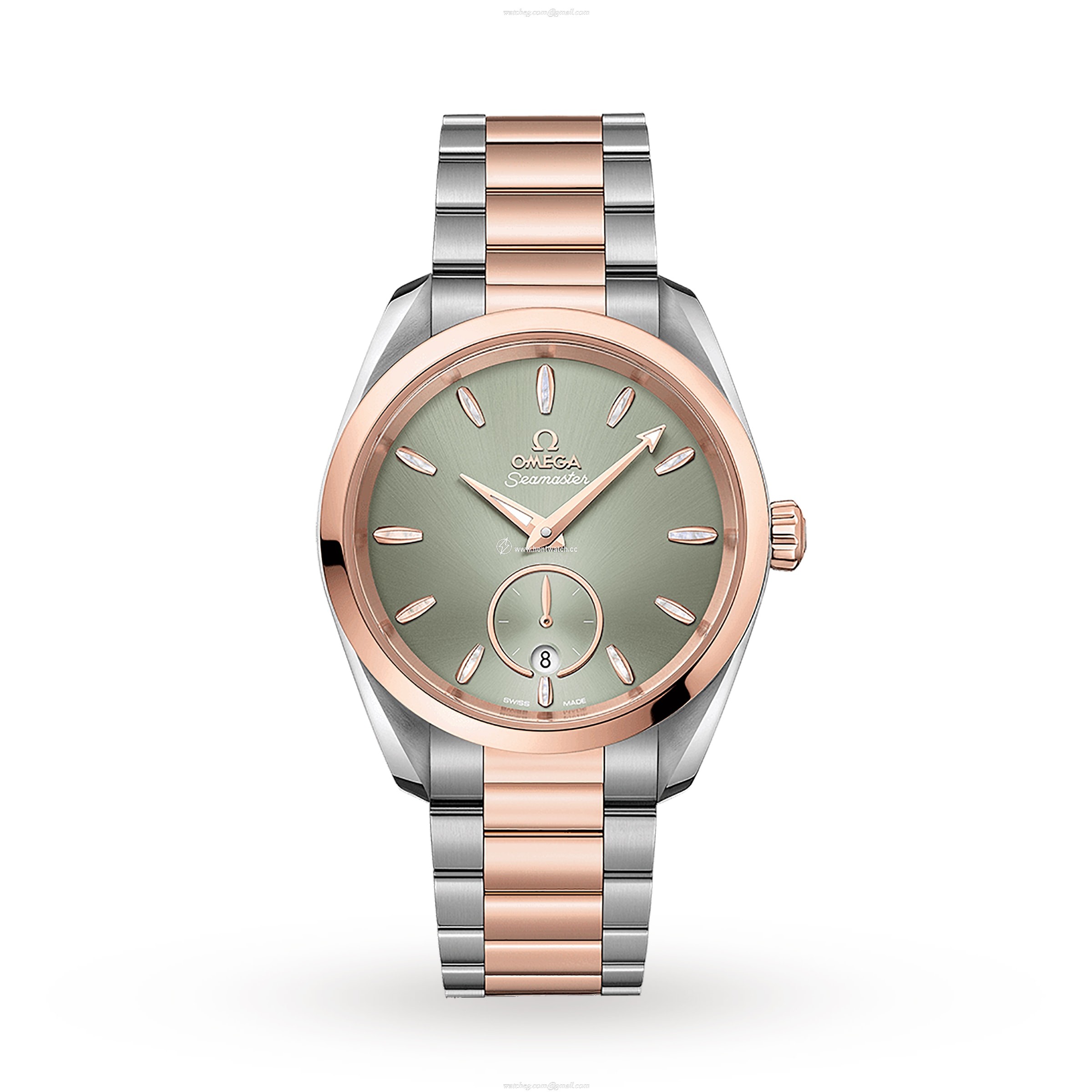 Omega Seamaster Aqua Terra O22020382010001 Stainless Steel & 18ct Rose Gold Automatic Green replica watches