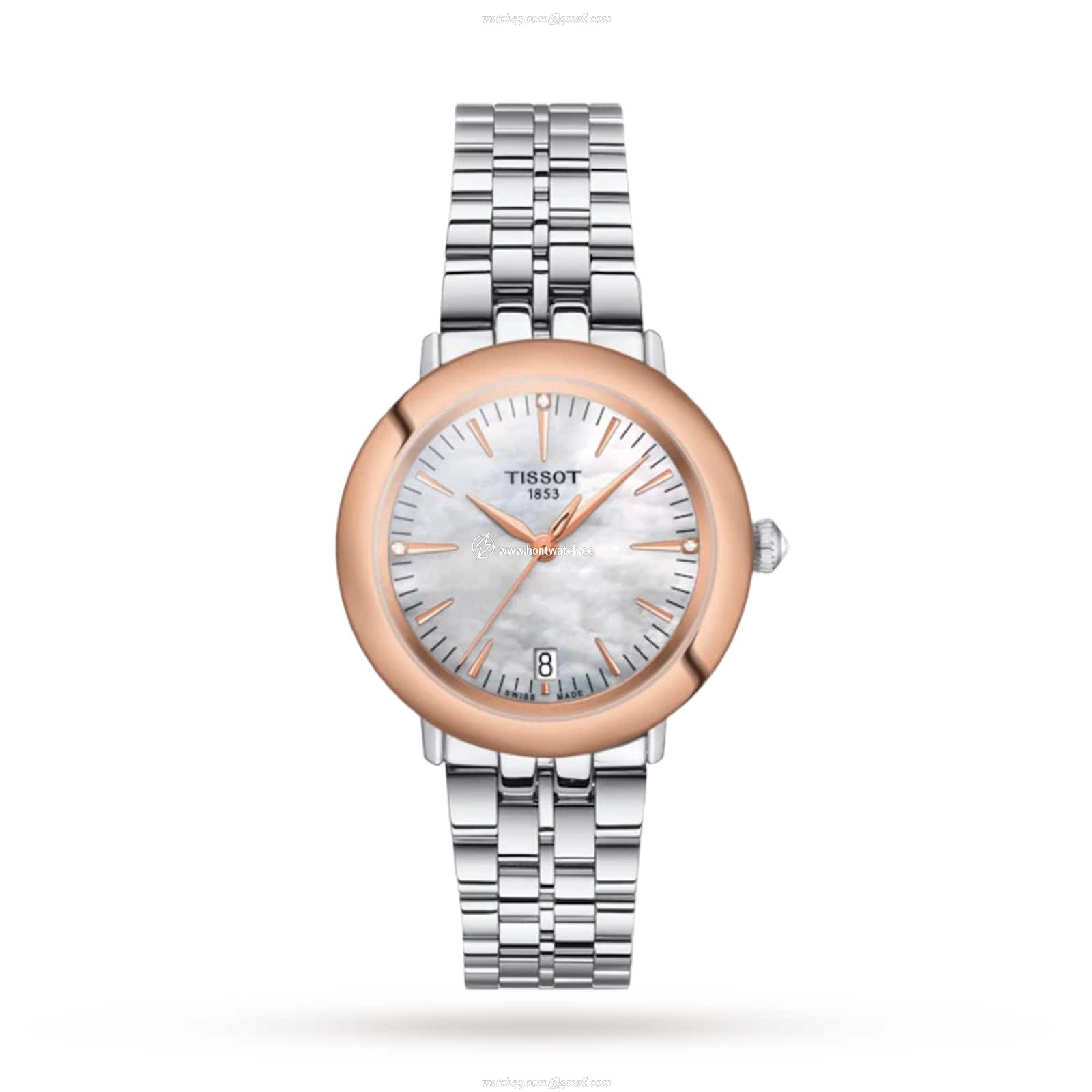 Tissot T-Gold T9292104111600 Stainless Steel & 18ct Rose Gold Quartz Mother of Pearl replica watches