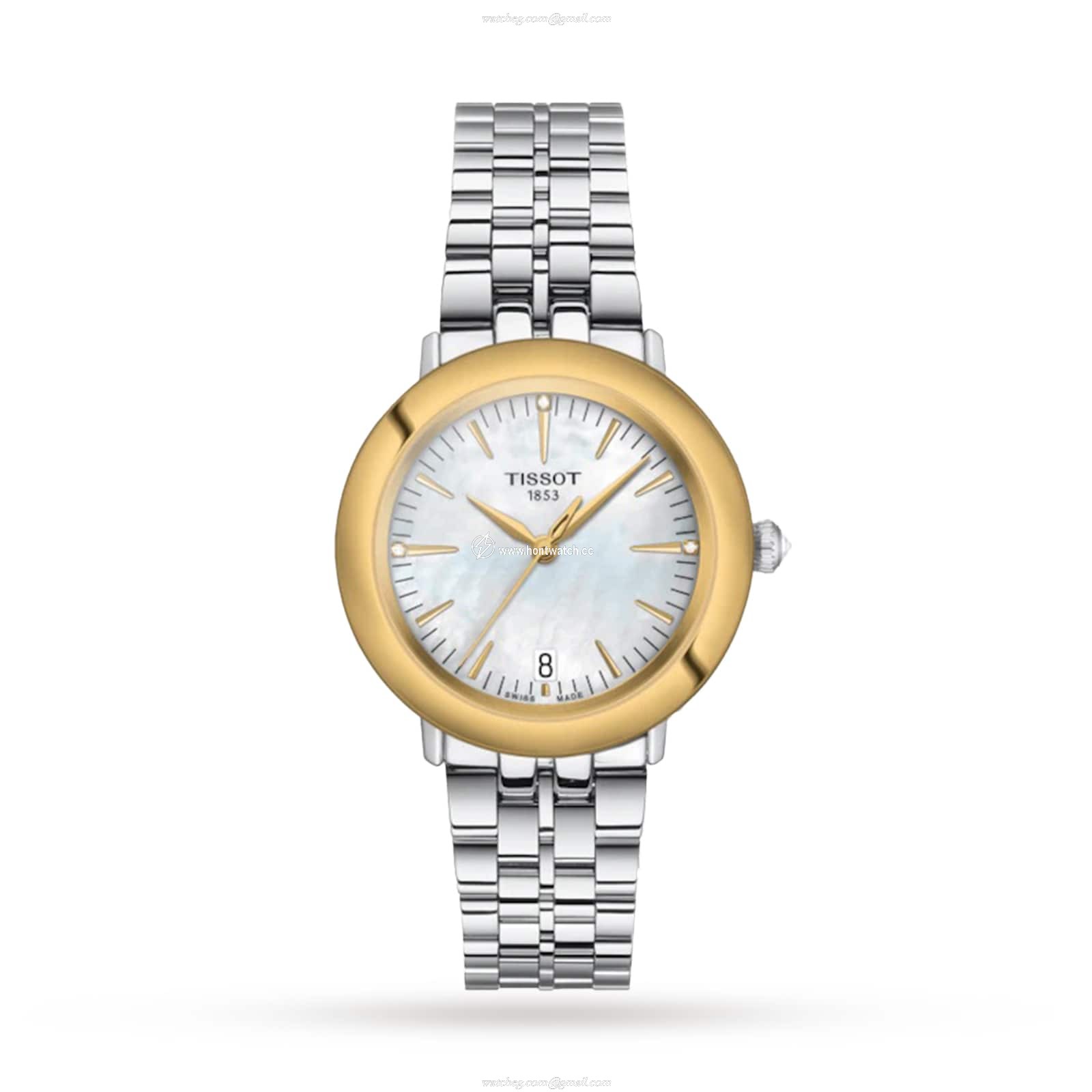 Tissot T-Gold T9292104111601 Stainless Steel & 18ct Yellow Gold Quartz Mother of Pearl replica watches
