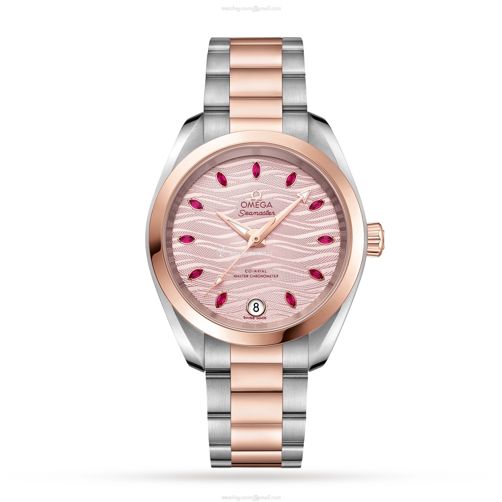 Omega Seamaster O22020342060001 Stainless Steel & 18ct Rose Gold Automatic Pink replica watches