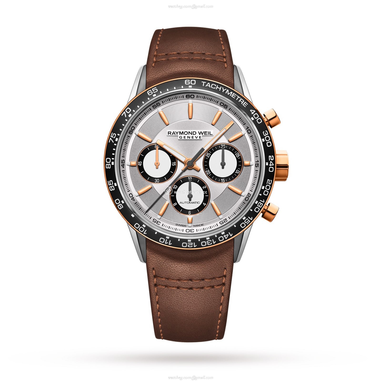 Raymond Weil Freelancer 7741-S51-65021 Stainless Steel & PVD Rose Gold Automatic Silver replica watches