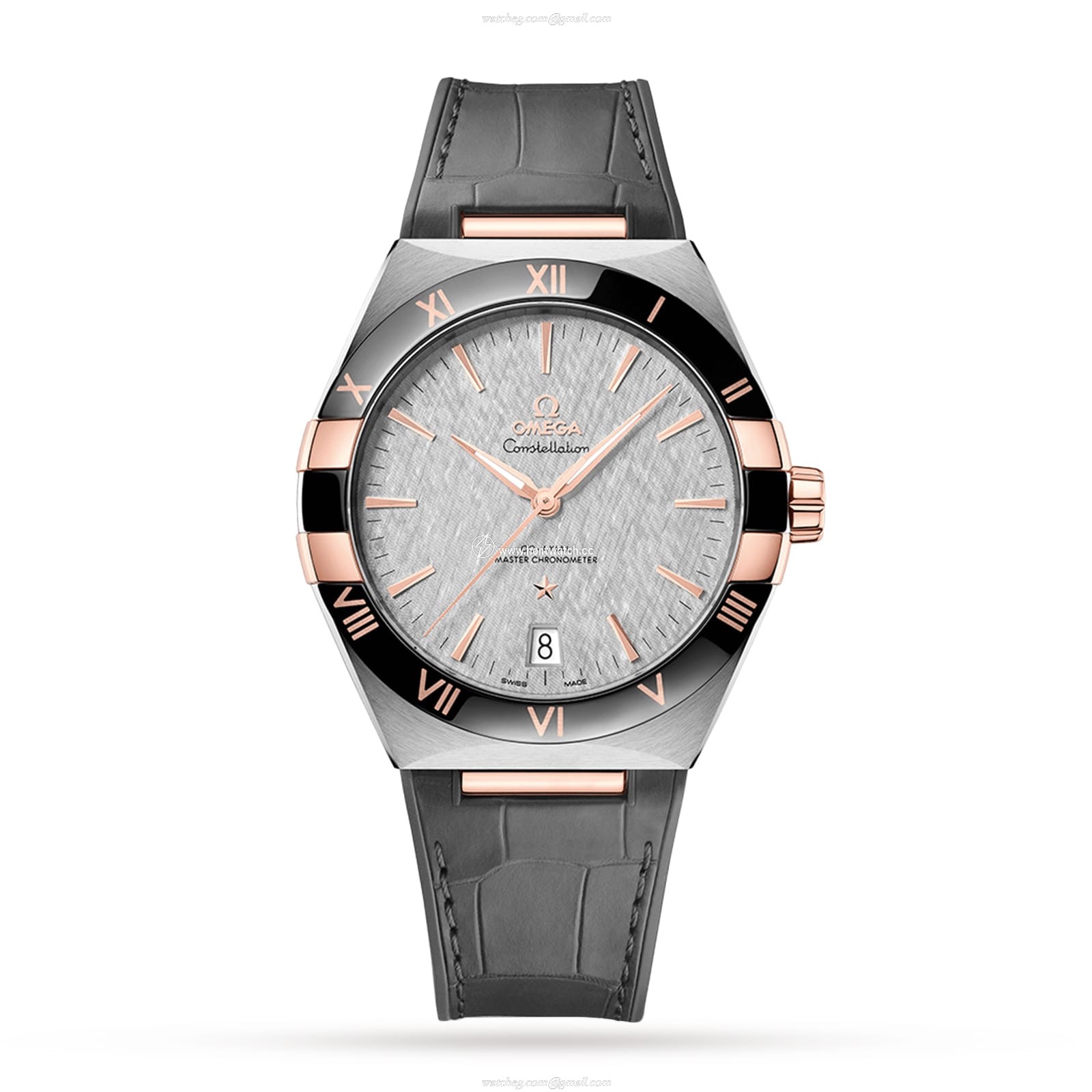 Omega Constellation O13123412106001 Stainless Steel & 18ct Rose Gold Automatic Grey replica watches