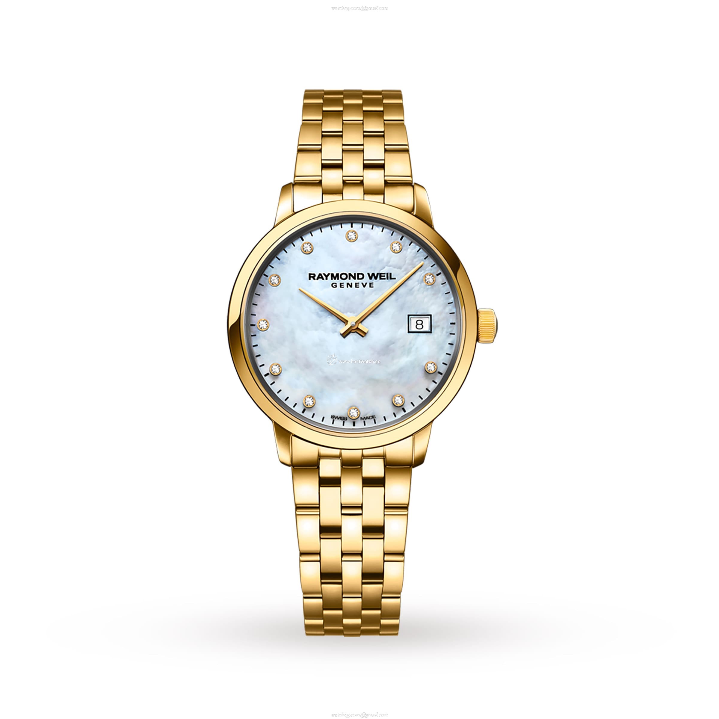 Raymond Weil Toccata 5985-P-97081 Stainless Steel & PVD Rose Gold Quartz Mother of Pearl replica watches