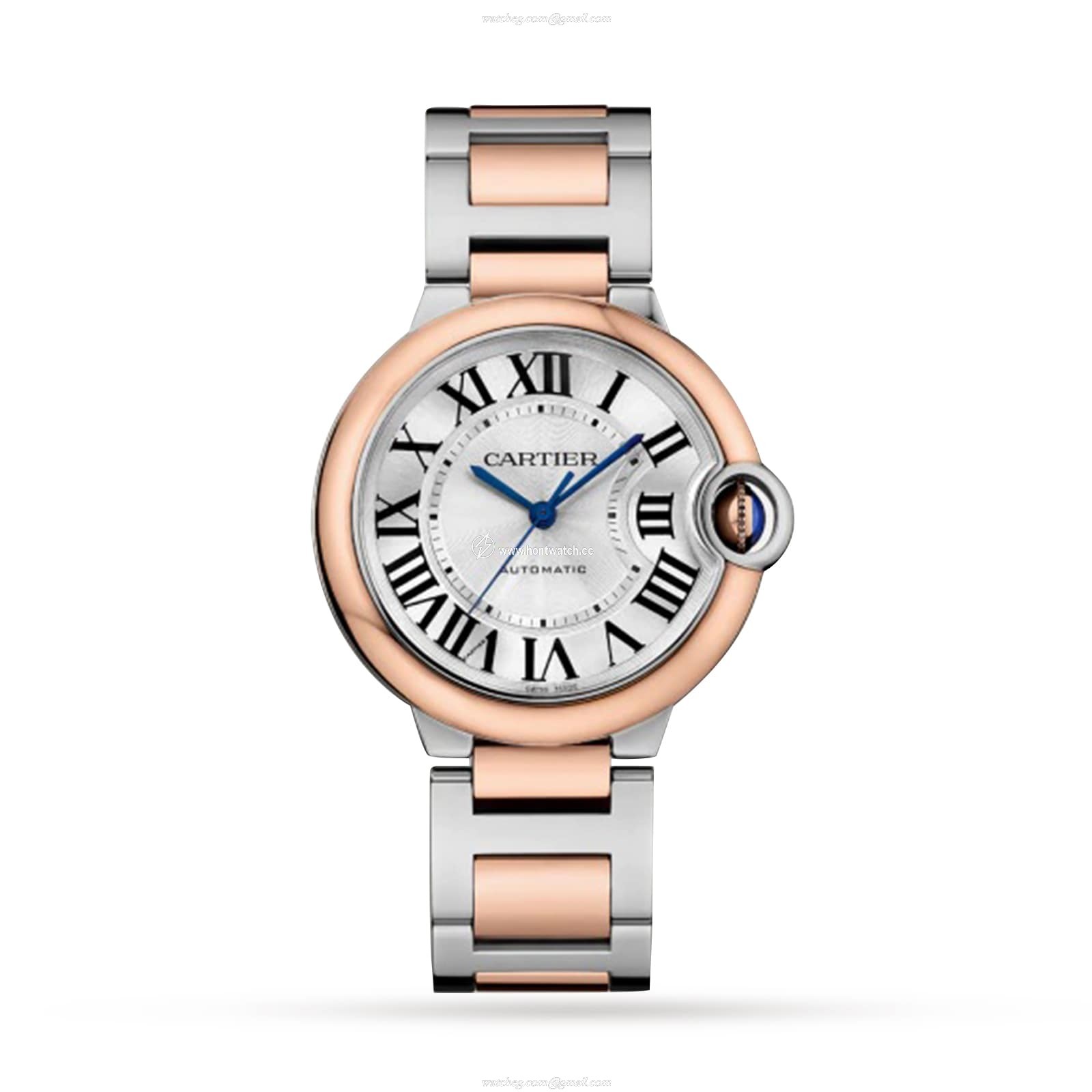 Cartier Ballon Bleu de Cartier W2BB0033 Steel & Rose Gold Automatic Silver replica watches