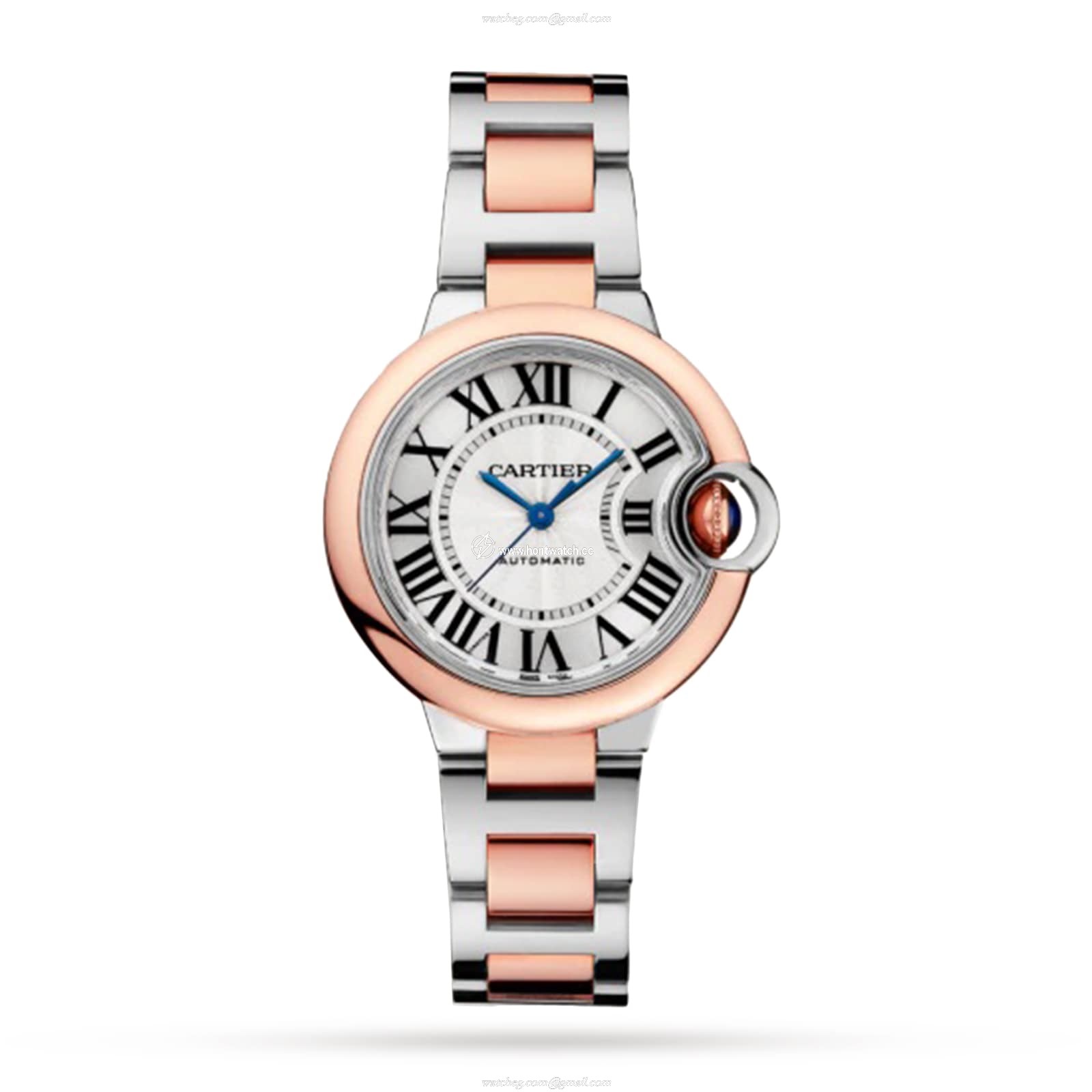 Cartier Ballon Bleu de Cartier W2BB0032 Steel & Rose Gold Automatic Silver replica watches