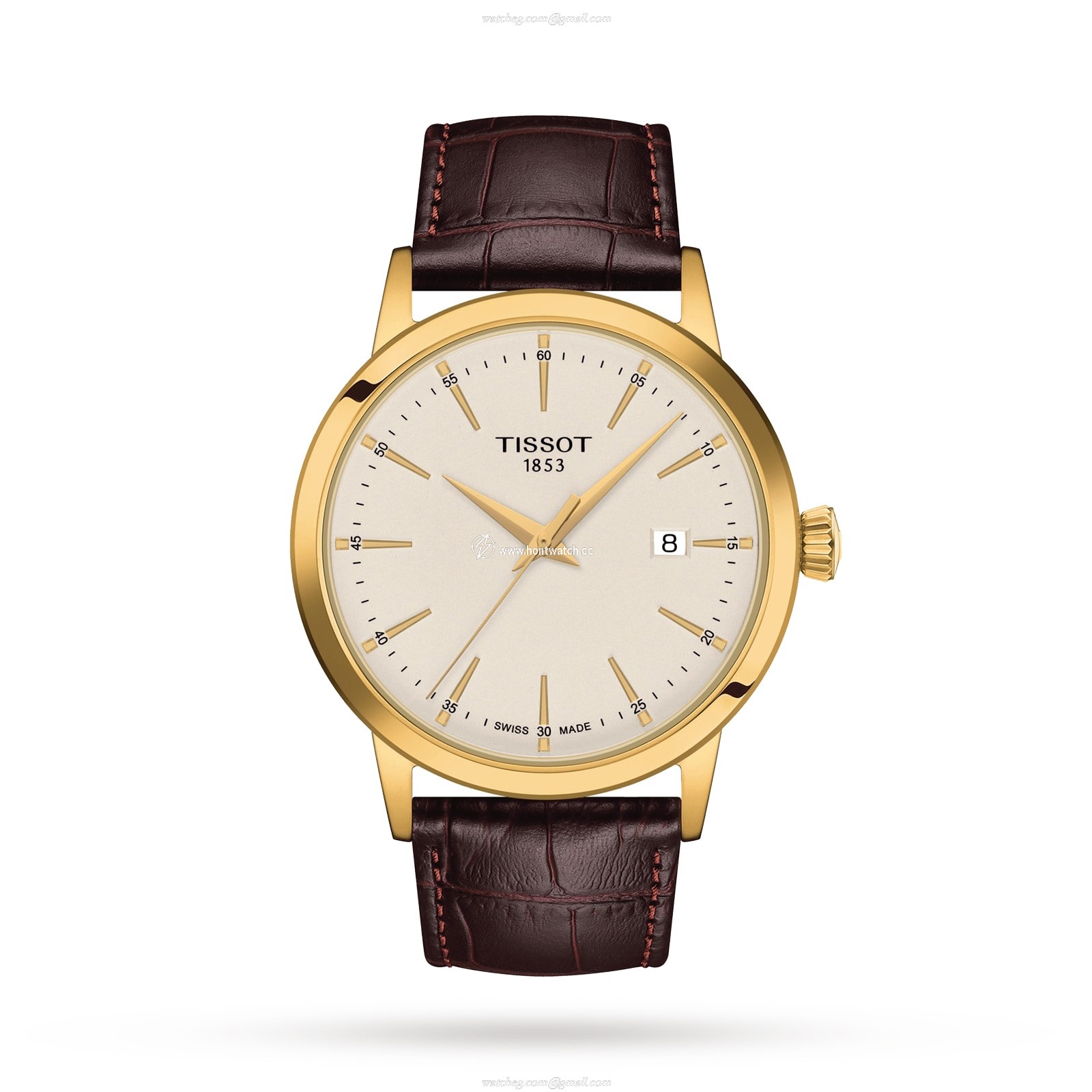 Tissot T-Classic T1294103626100 Stainless Steel & PVD Yellow Gold Quartz Ivory replica watches