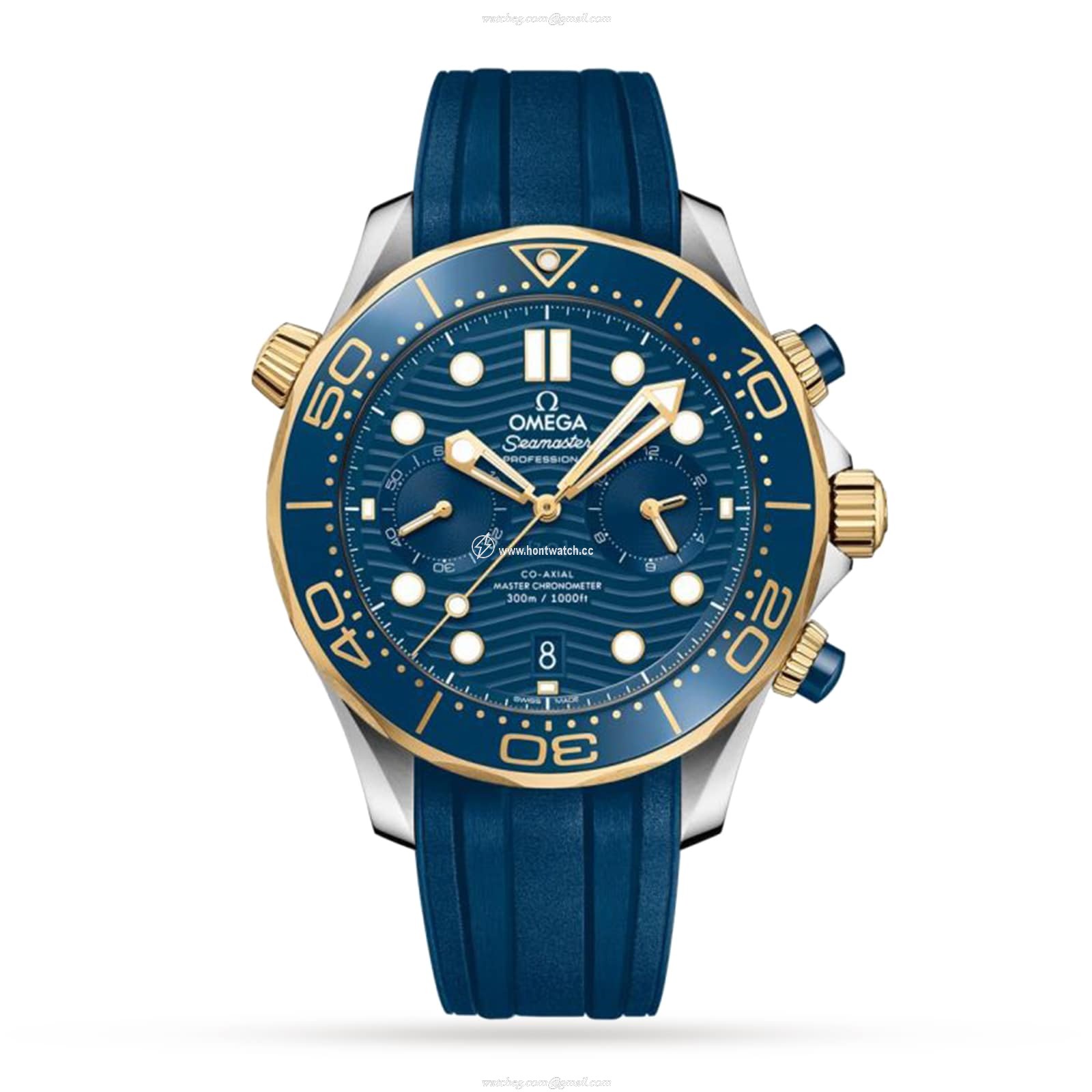 Omega Seamaster O21022445103001 Stainless Steel & 18ct Yellow Gold Automatic Blue replica watches