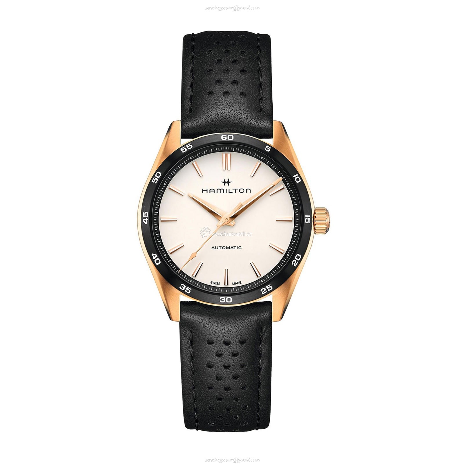 Hamilton Jazzmaster H36225770 Stainless Steel & PVD Black & Rose Gold Automatic White replica watches
