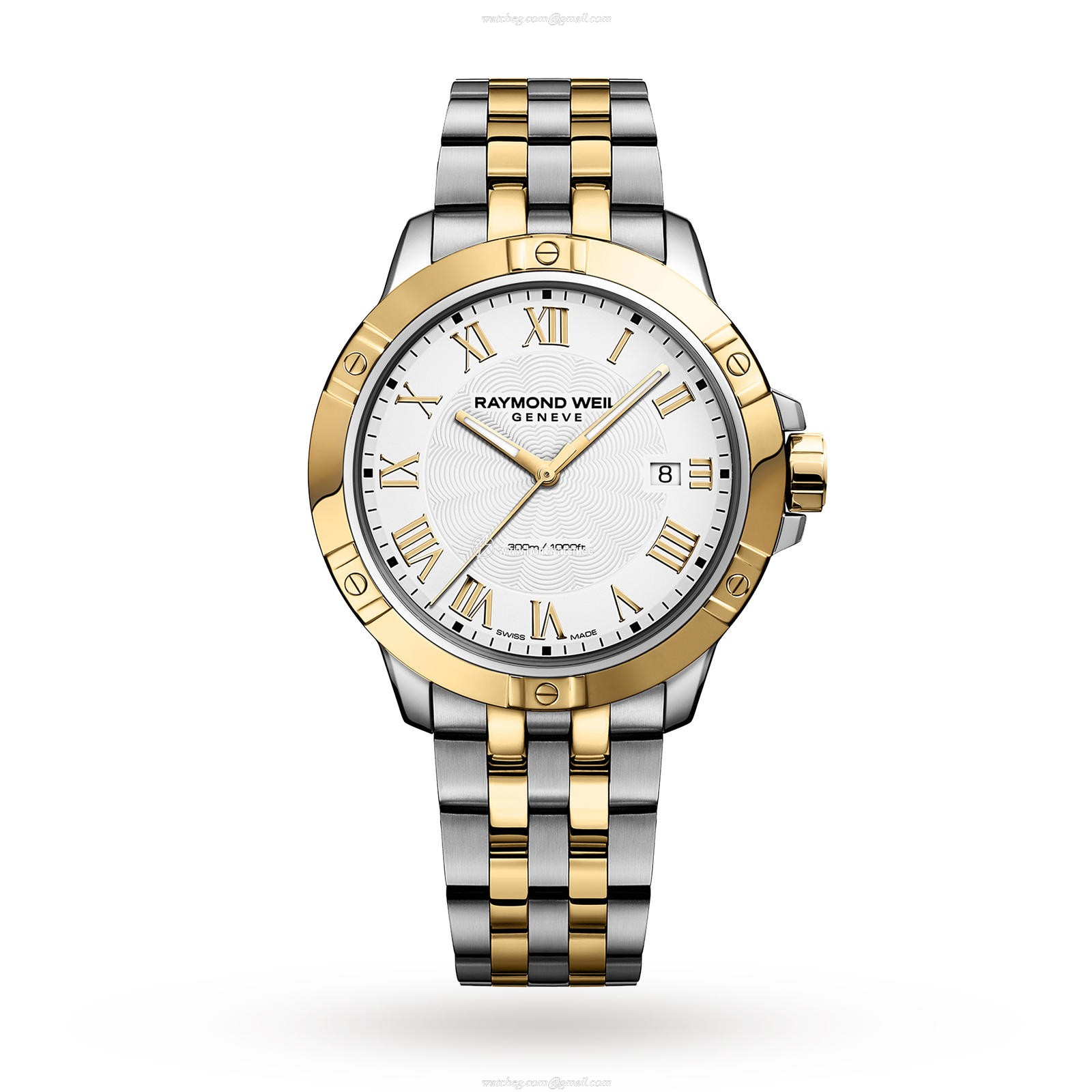 Raymond Weil Tango 8160-STP-00308 Stainless Steel & PVD Yellow Gold Quartz White replica watches