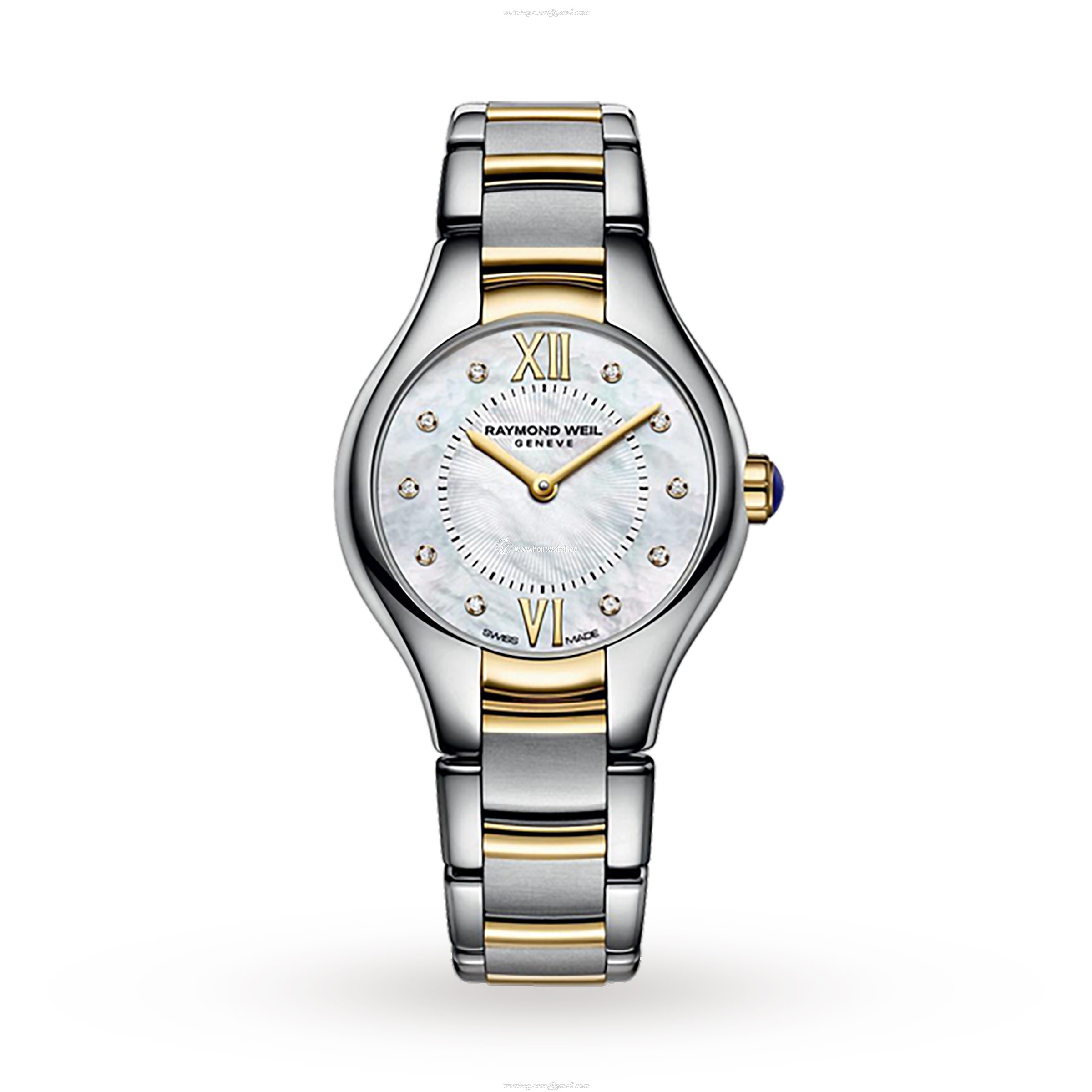 Raymond Weil Noemia 5124-STP-00985 Stainless Steel & PVD Yellow Gold Quartz Mother of Pearl replica watches