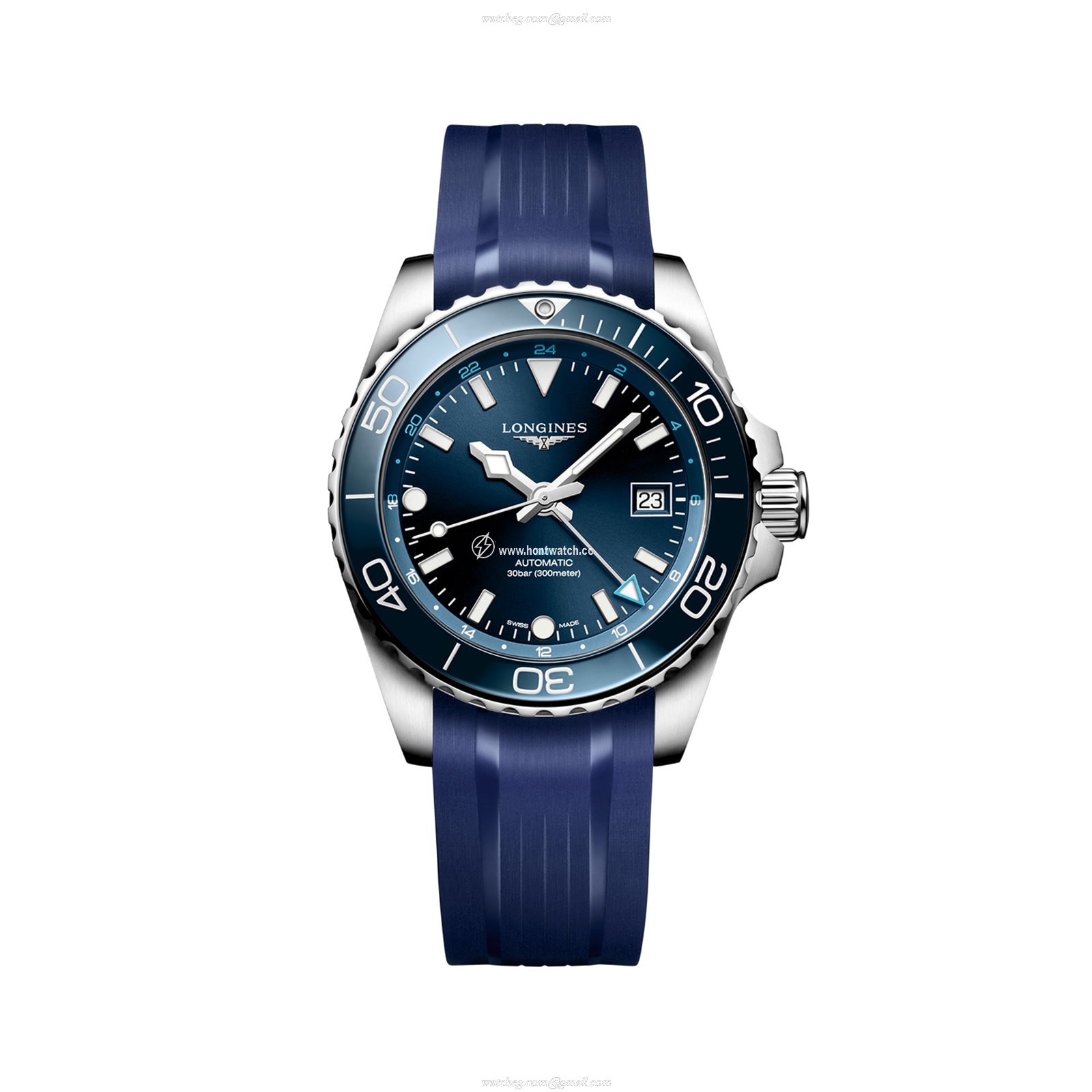 Longines HydroConquest L37904969 Stainless Steel and Ceramic Automatic Blue replica watches