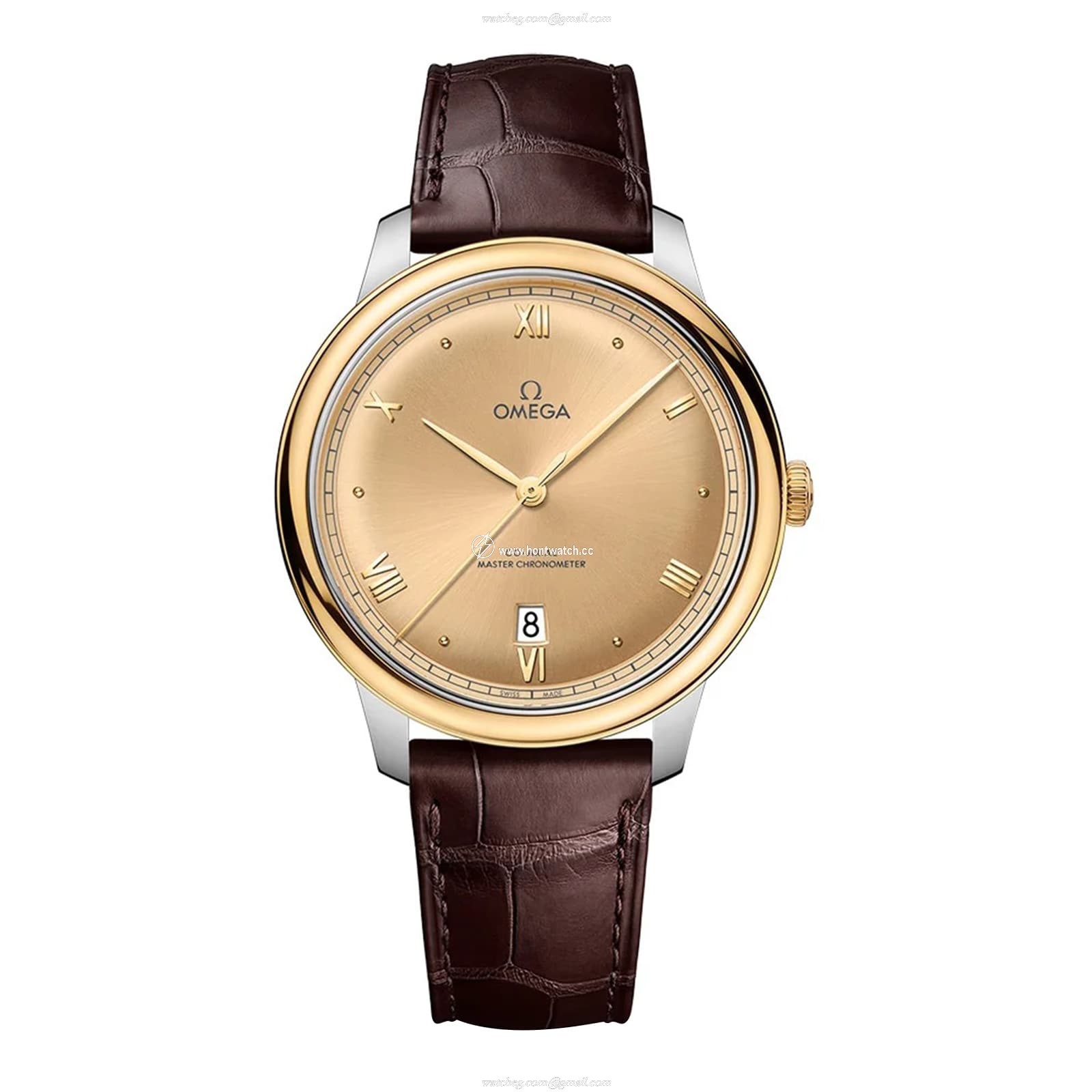 Omega De Ville Prestige O43423402008001 Stainless Steel & 18ct Yellow Gold Automatic Gold replica watches