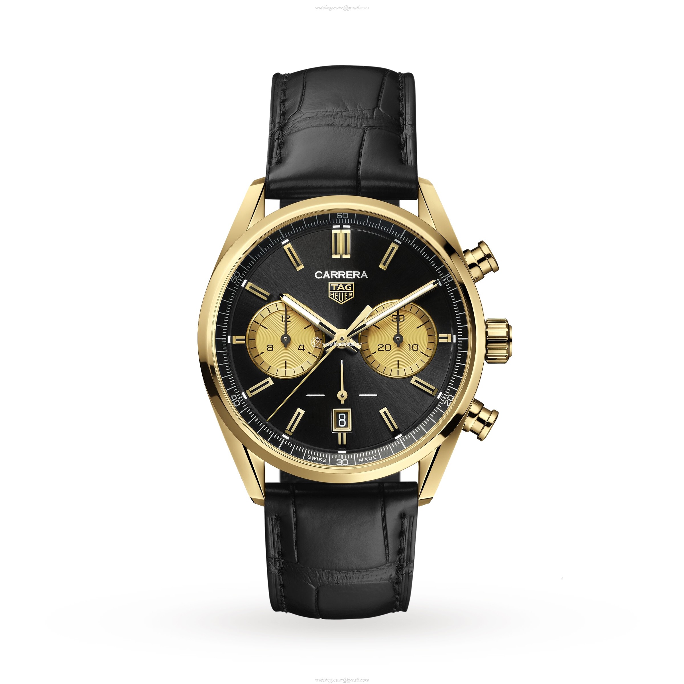 TAG Heuer Carrera CBN2044.FC8313 Stainless Steel & PVD Yellow Gold Automatic Black replica watches