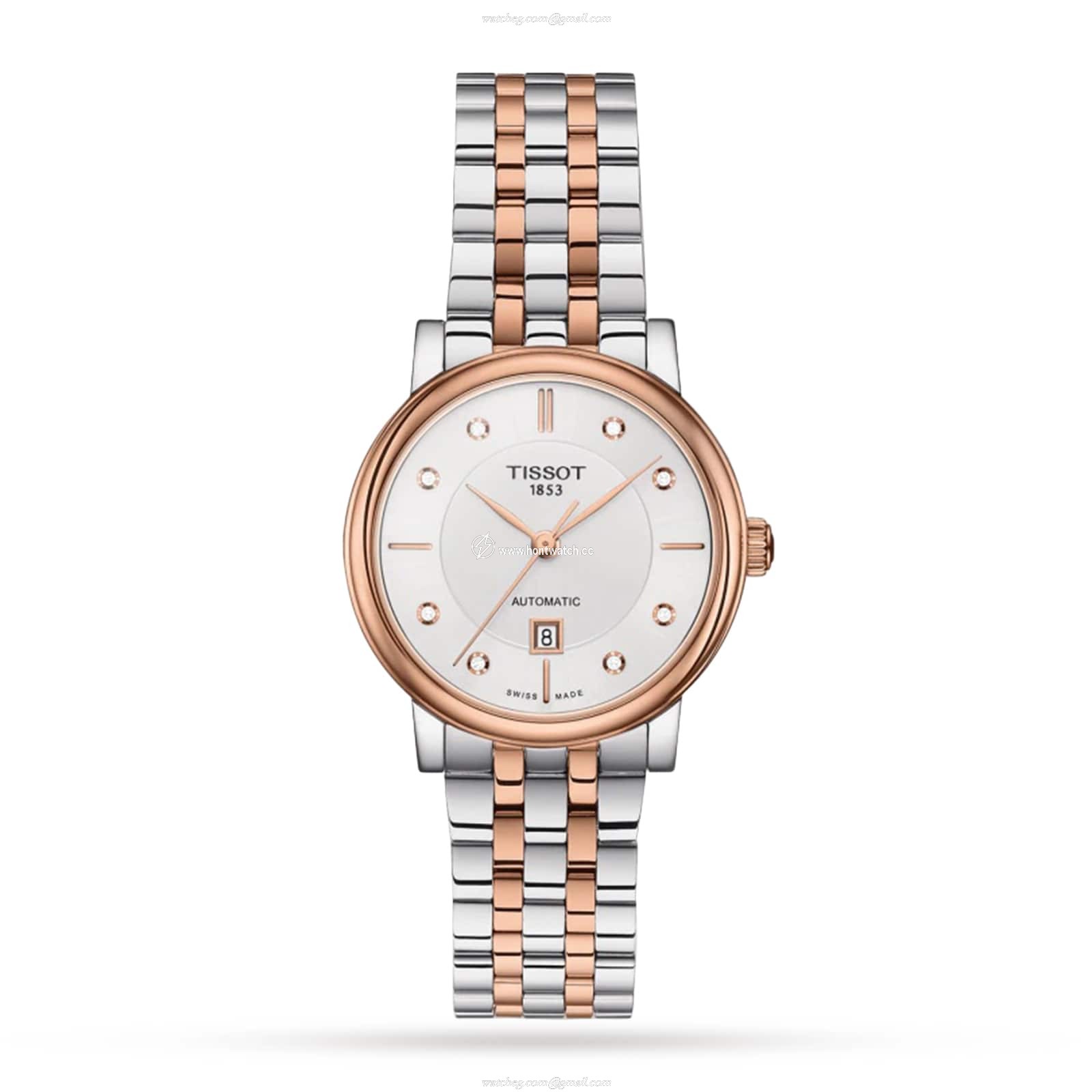 Tissot T-Classic T1222072203600 Stainless Steel & PVD Rose Gold Automatic Cream replica watches