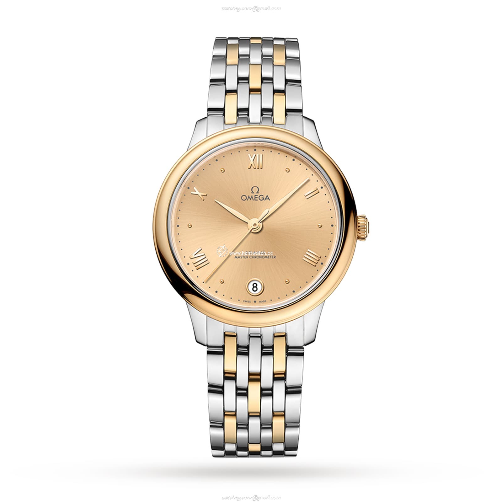 Omega De Ville Prestige O43420342008001 Stainless Steel & 18ct Yellow Gold Automatic Champagne replica watches