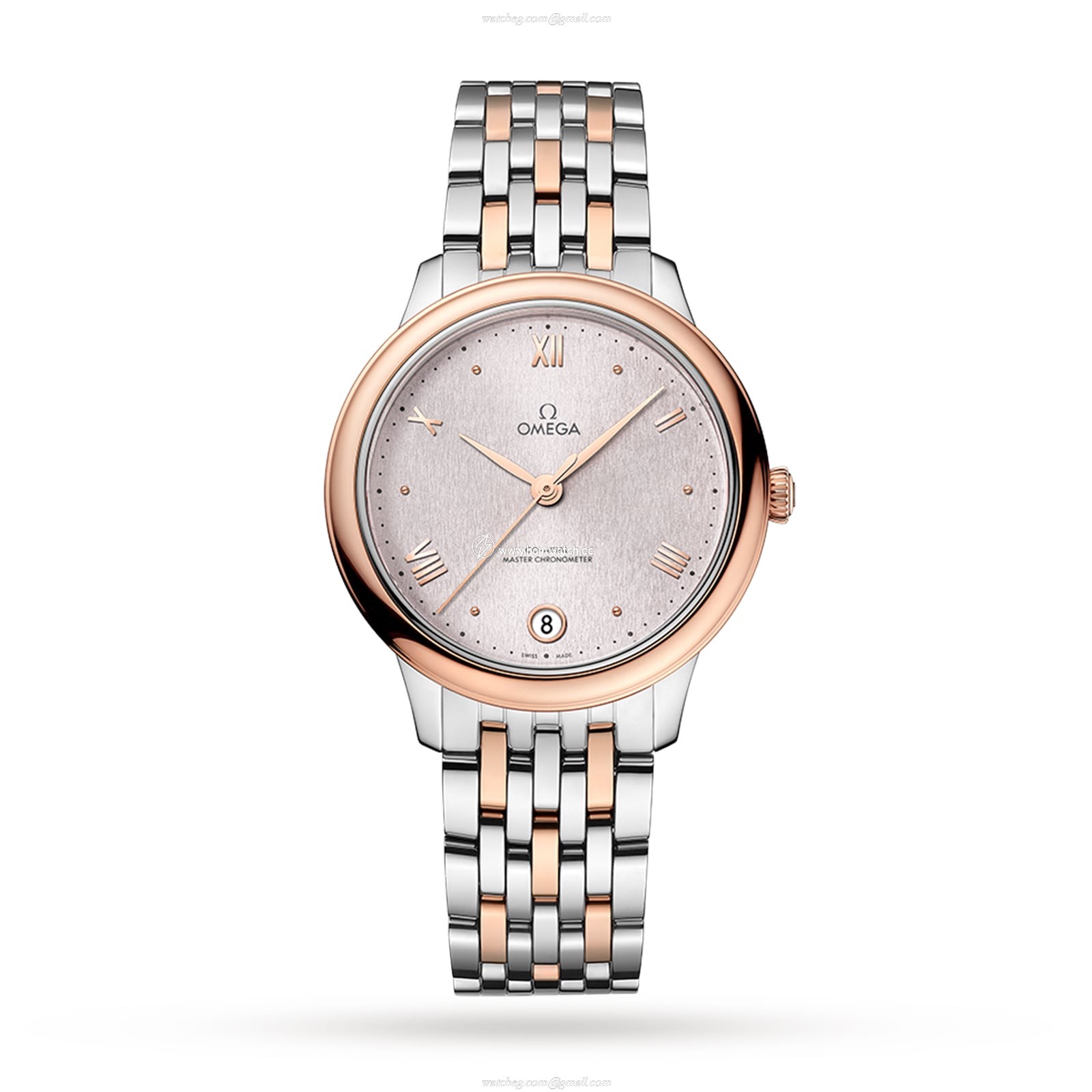 Omega De Ville Prestige O43420342002003 Stainless Steel & 18ct Rose Gold Automatic Pink replica watches