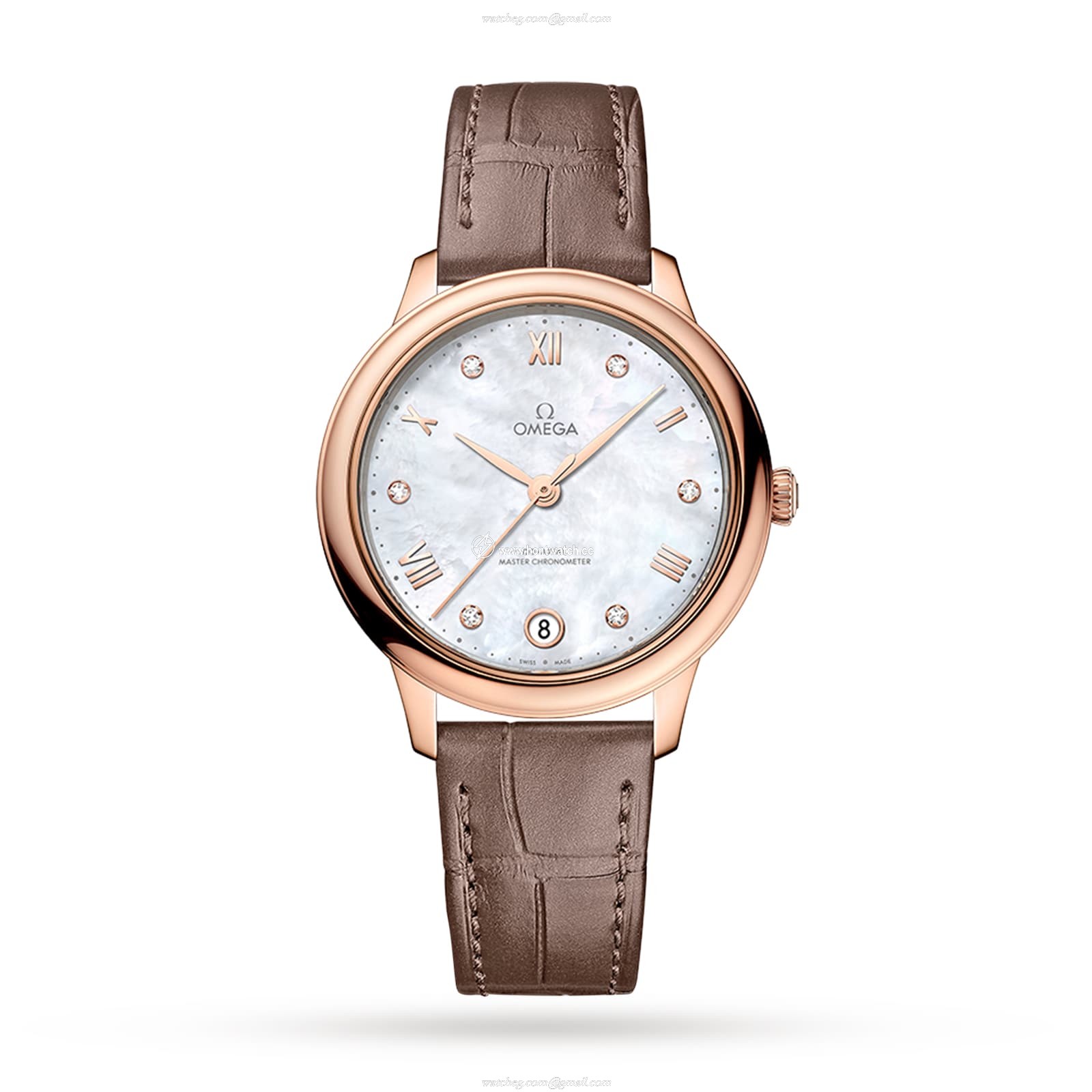 Omega De Ville Prestige O43453342055001 18ct Rose Gold Automatic Mother of Pearl replica watches