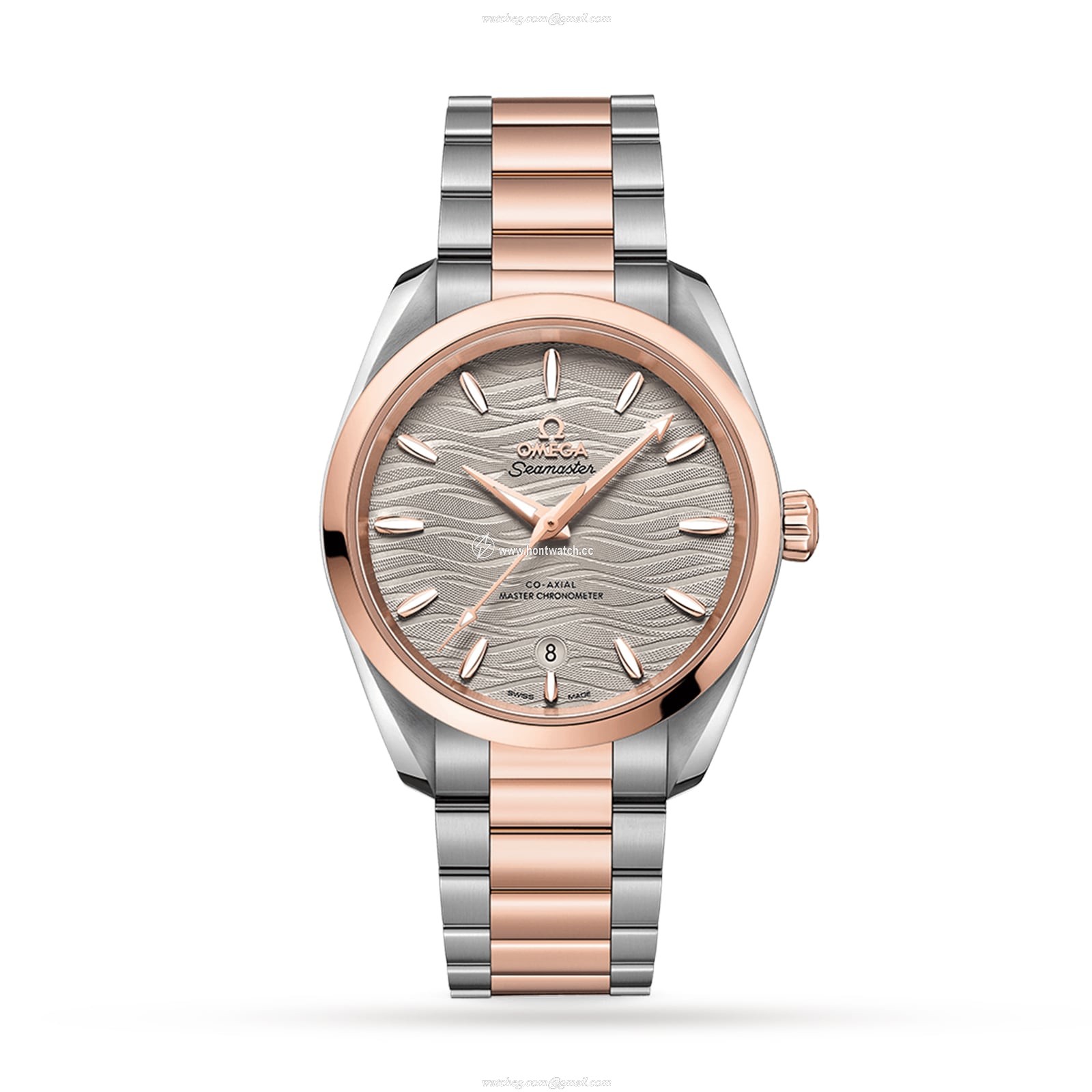 Omega Aquaterra O22020382006001 Stainless Steel & 18ct Rose Gold Automatic Grey replica watches