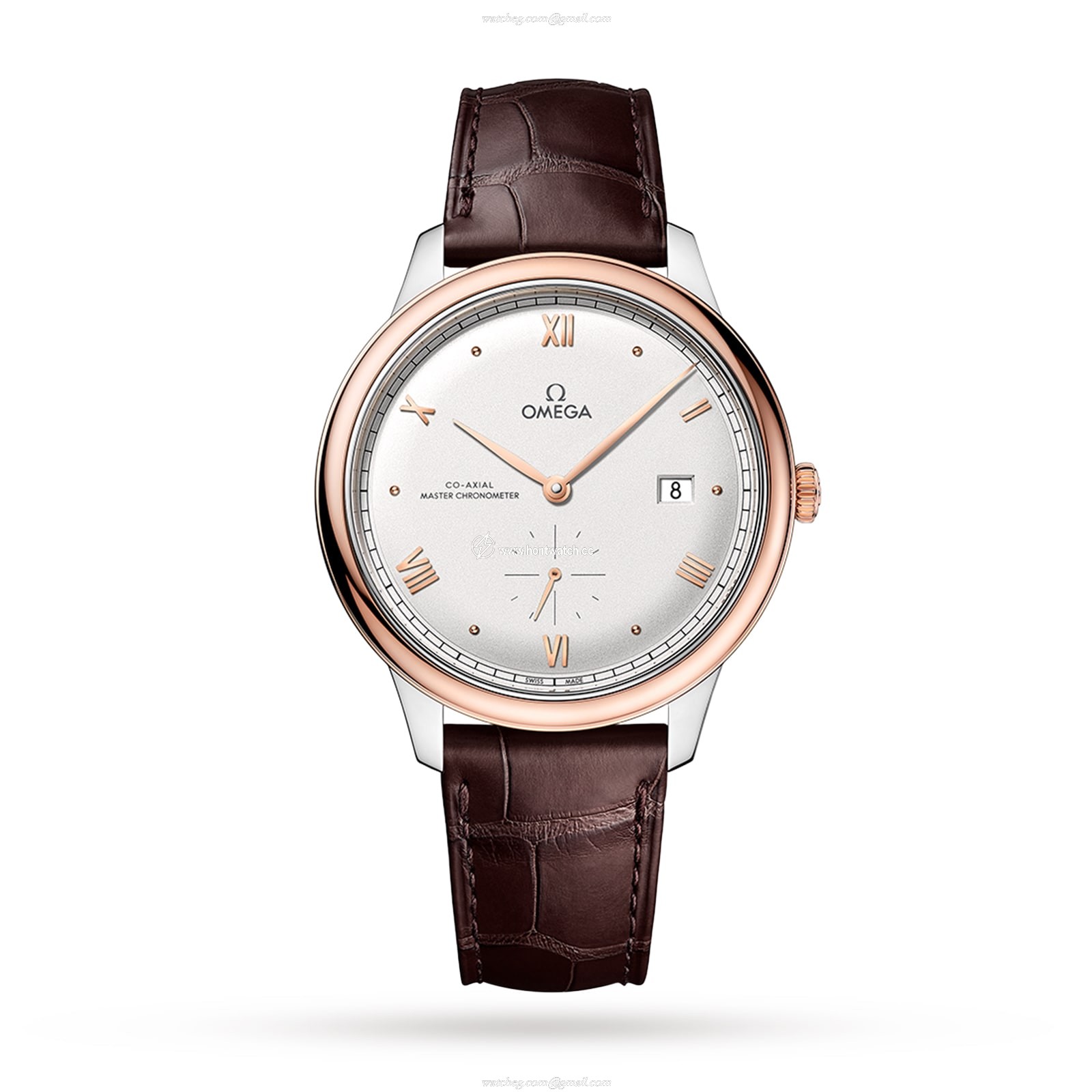 Omega De Ville Prestige O43423412002001 Stainless Steel & 18ct Rose Gold Automatic Silver replica watches