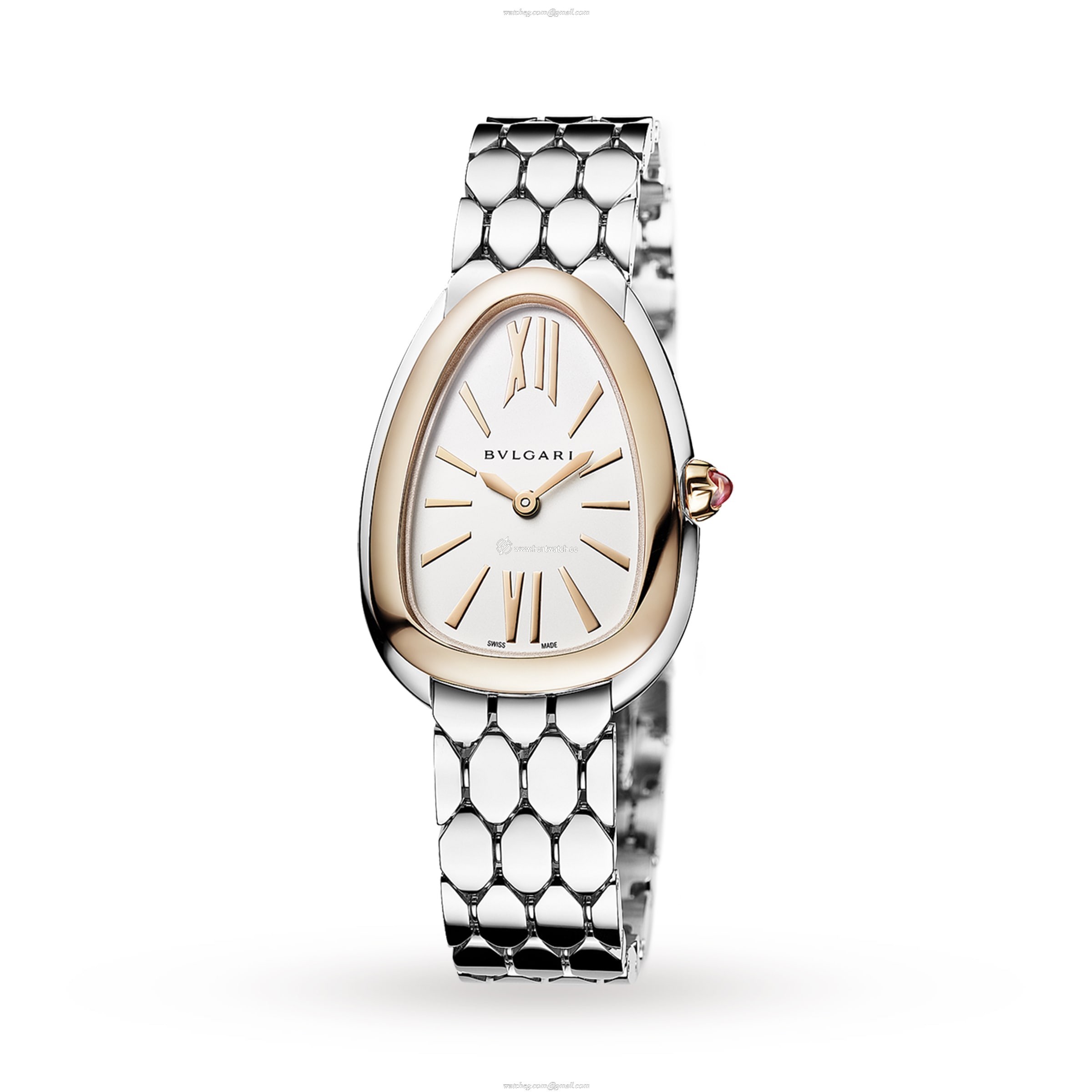 BVLGARI Serpenti Seduttori 103144 Stainless Steel & Gold Quartz Silver