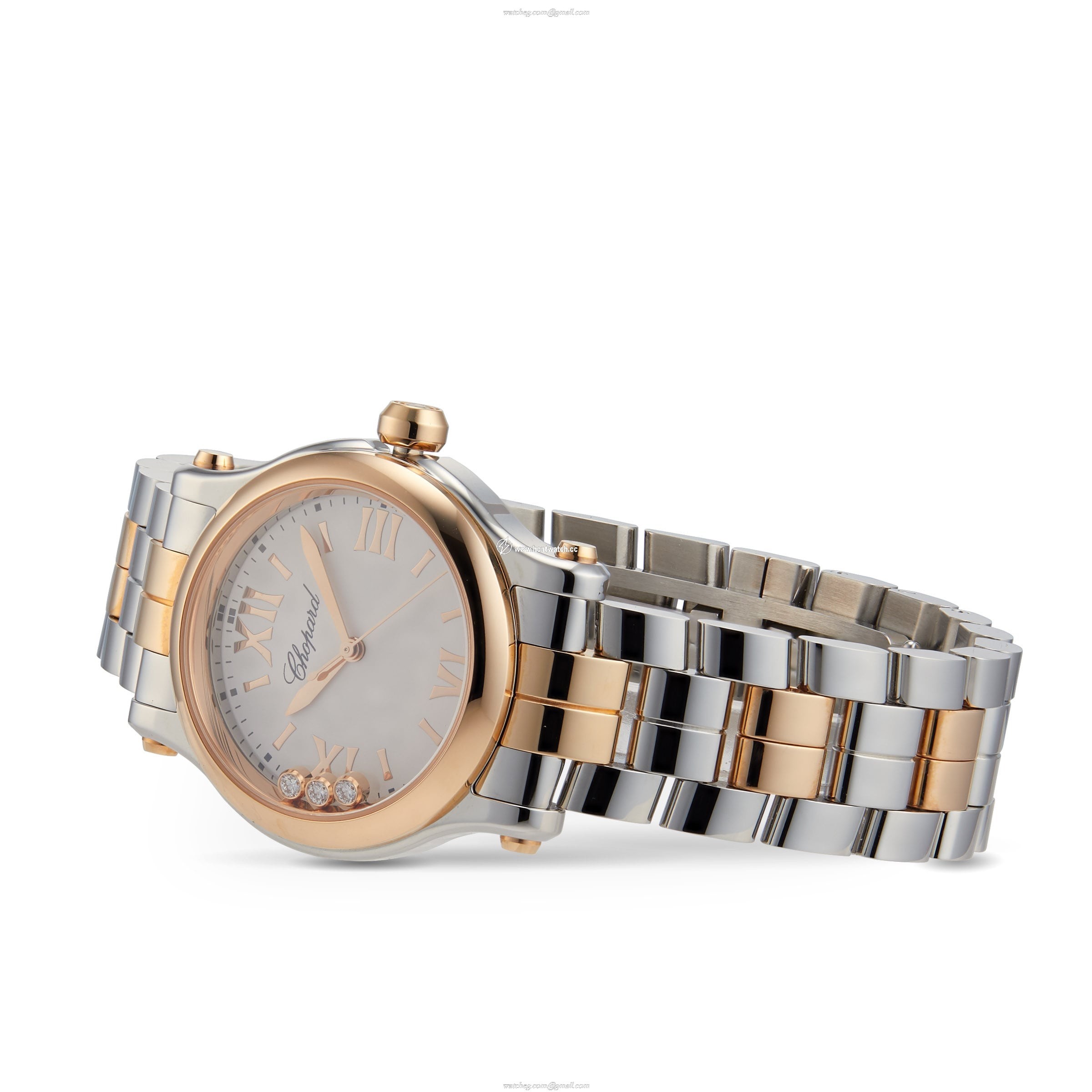Chopard Happy Sport 278590-6002 Stainless Steel & 18ct Rose Gold Quartz White