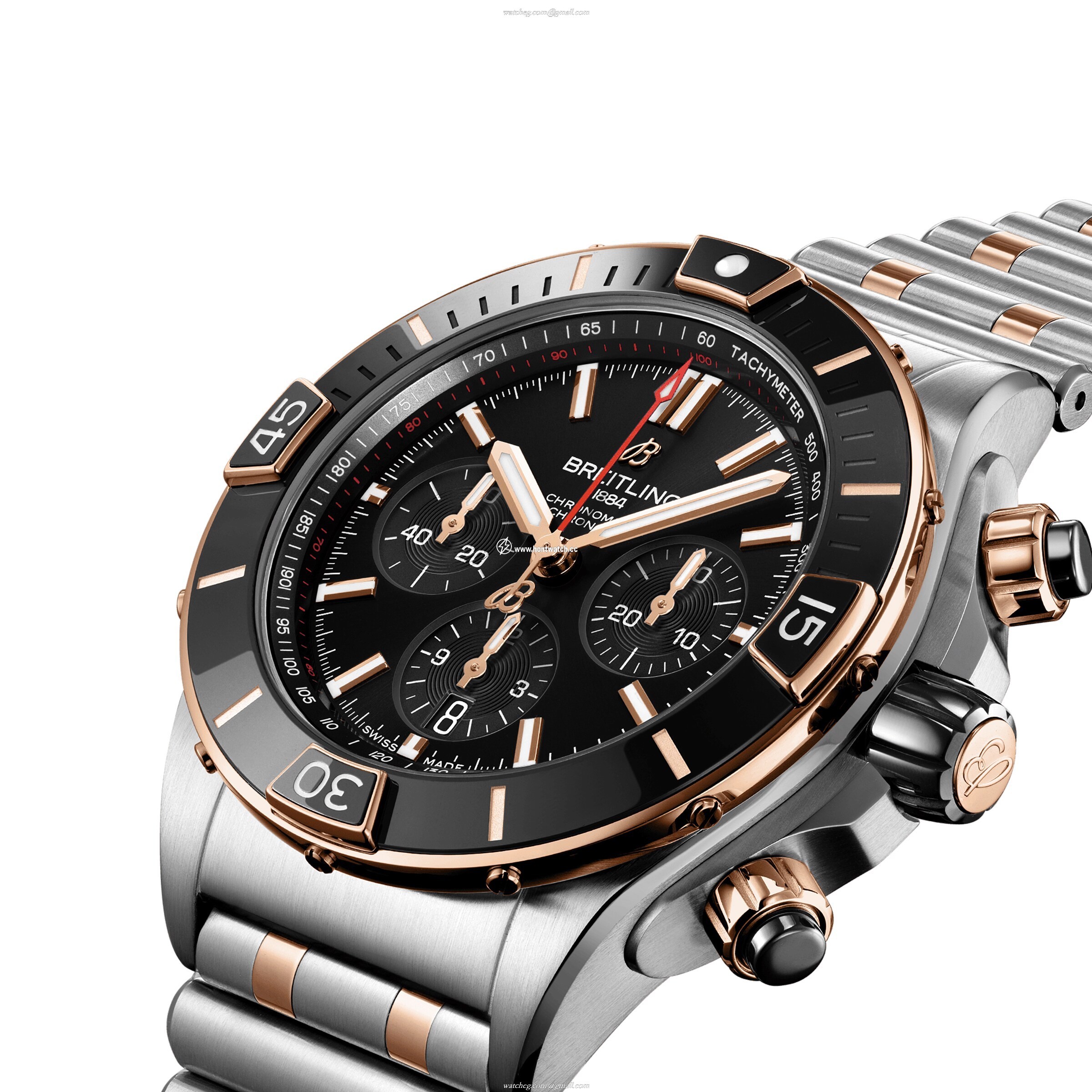 Breitling Chronomat UB0136251B1U1 Stainless Steel & 18ct Rose Gold Automatic Black