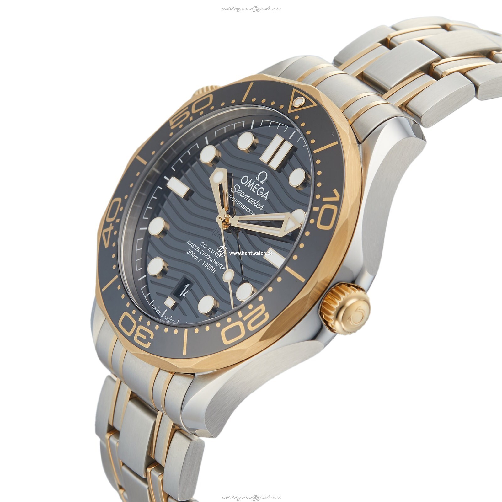 Omega Seamaster 210.20.42.20.01.002 Stainless Steel and Yellow Gold Automatic Black