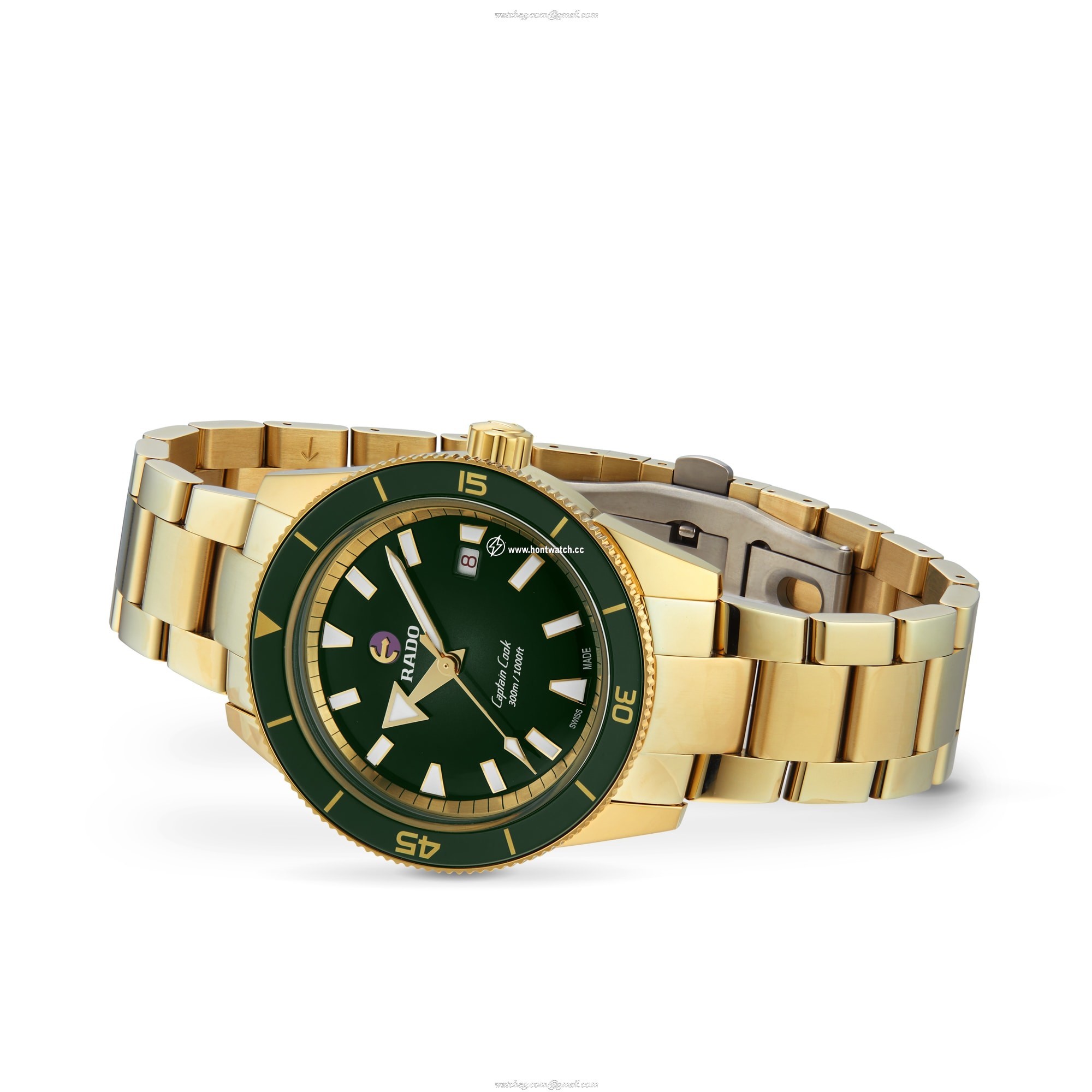 Rado Captain Cook R32136323 Stainless Steel & Yellow Gold PVD Automatic Green