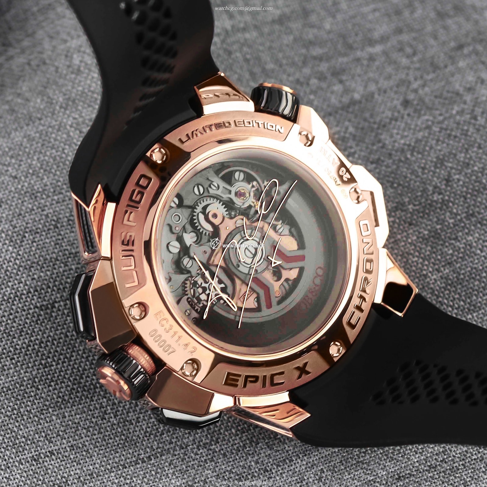 Jacob & Co Jacob & Co Gents Collection EC311.42.PD.BF.AHA4D Titanium & 18ct Rose Gold Automatic Black