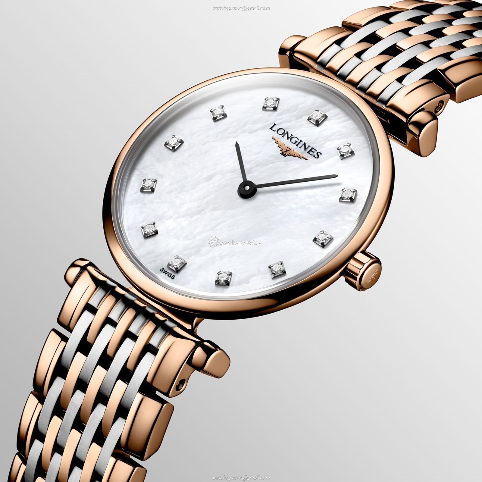 Longines La Grande Classique L42091977 PVD Plating Quartz Mother of Pearl
